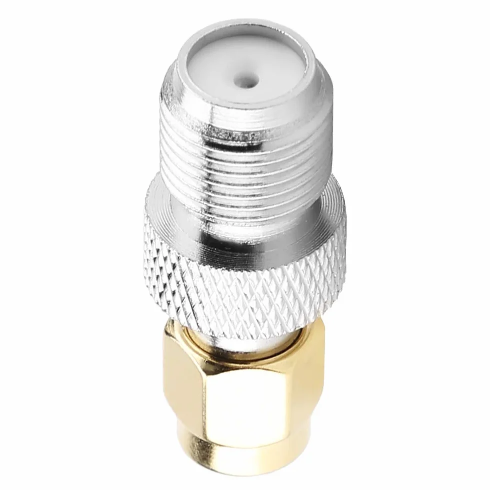 Adaptador Coaxial RF SMA Macho a F Hembra, Conector de Acoplamiento Recto, Alta Transmisión