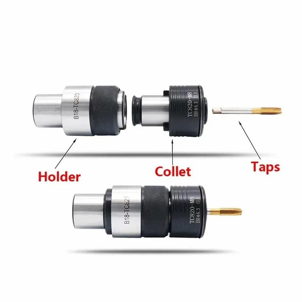 GT12 GT24 JT6 B12 B16 B18 D16 Protección Mandril de roscado Cabezal conversión Cuerpo del vástago Camisa Manguito acoplamiento cambio rápido mandriles(B24-TC820)