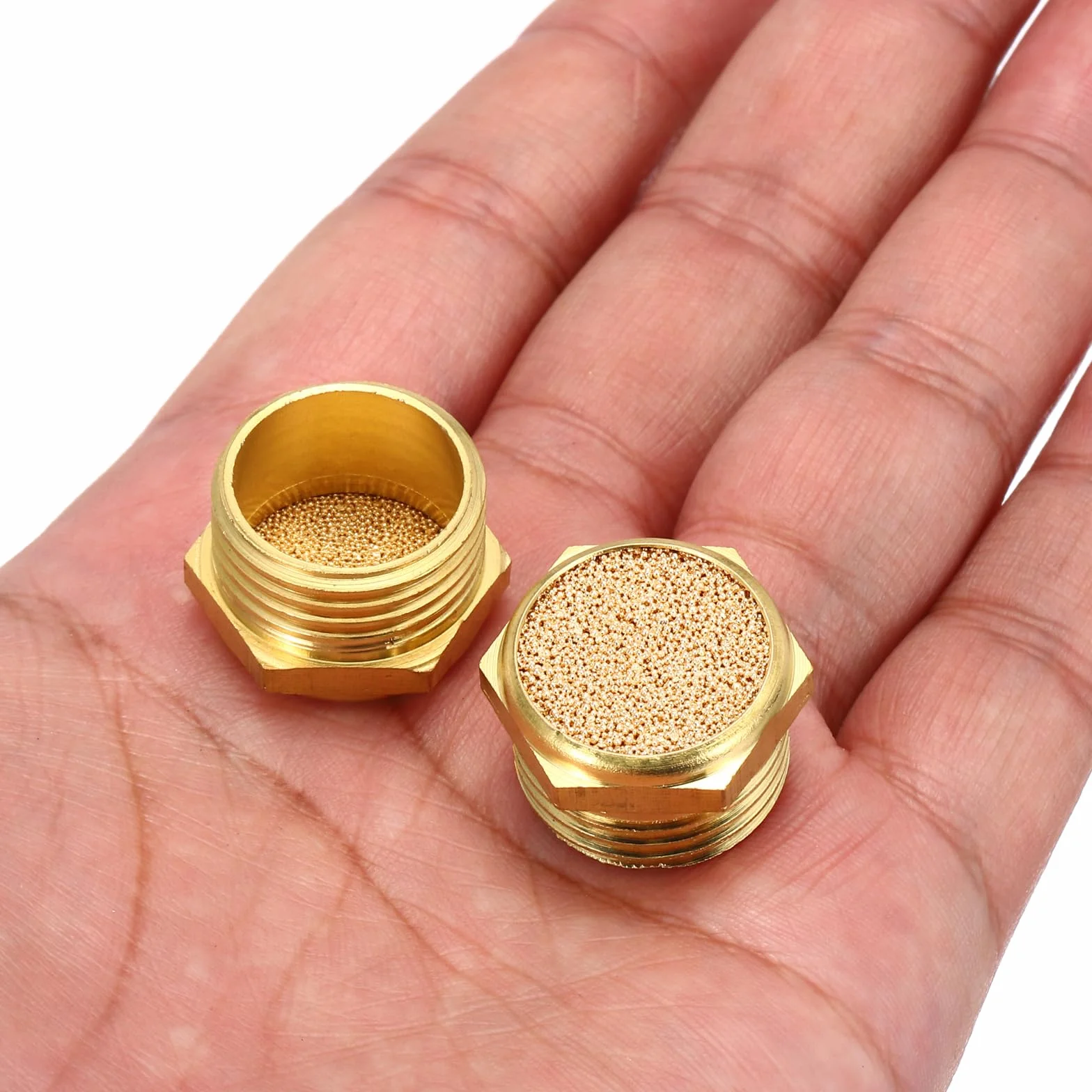 QUARKZMAN Silenciador De Escape Neumático G 1/2" Bronce Sinterizado Accesorios Para Línea De Aire