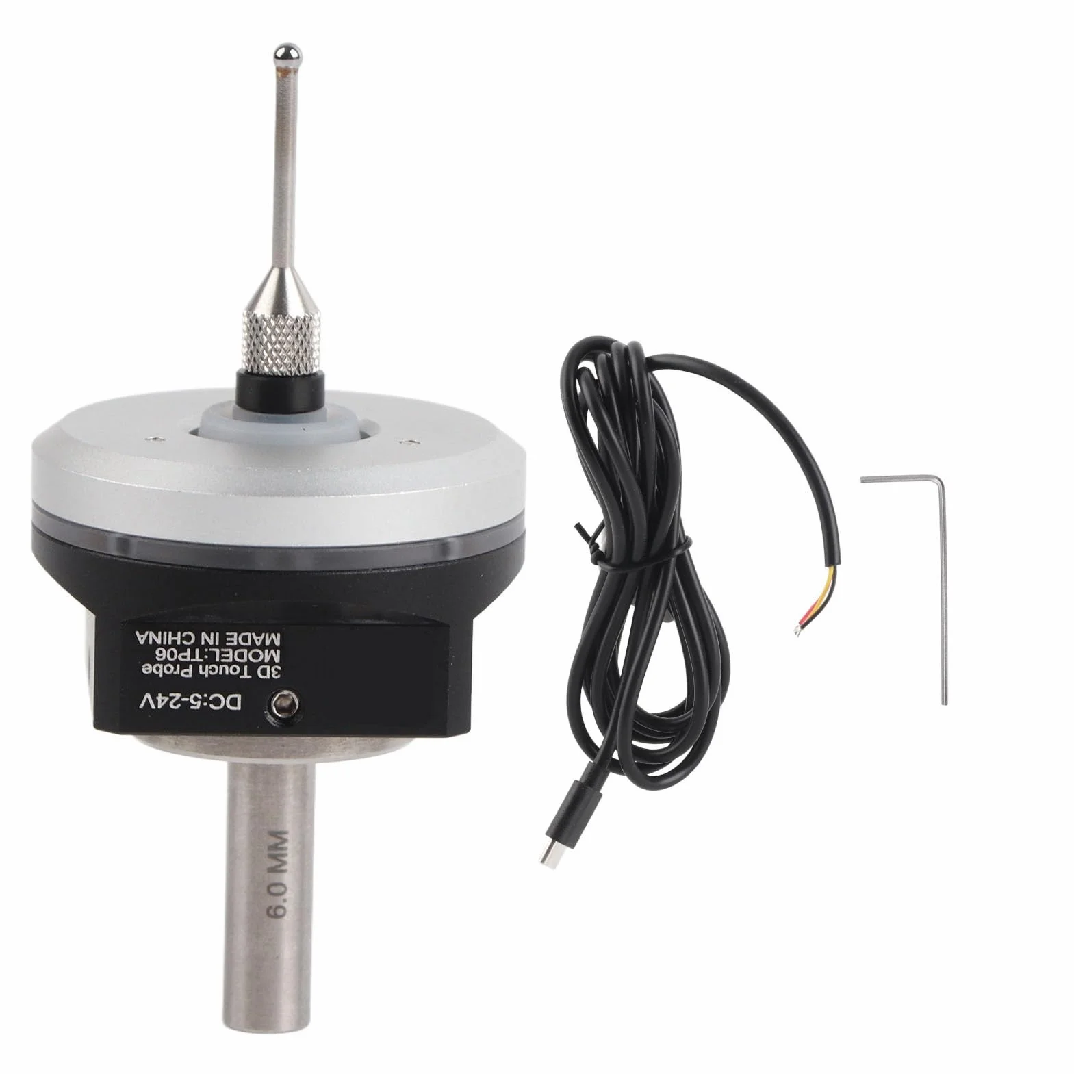 Buscador de Bordes 3D Eje XYZ Buscador de Bordes Antivuelco CNC Buscador de Bordes de Sonda TáCtil 3D Localizador ElectróNico de Bordes de Alta PrecisióN DC 5 a 24V