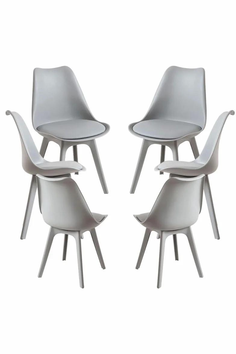 Regalos Miguel - Packs Sillas Comedor - Pack 6 Sillas Synk Suprym - Gris Claro