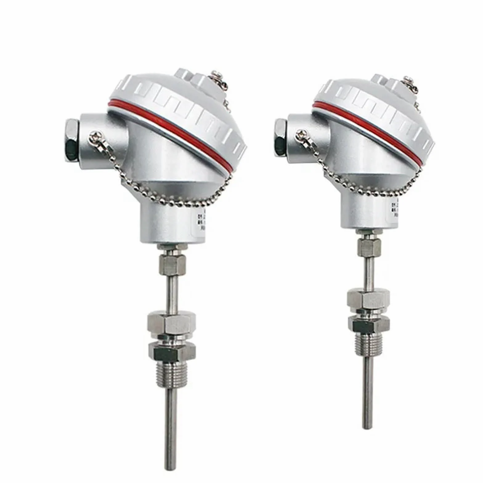 Sensor de alta temperatura de acero inoxidable PT100 utilizado for controlador de transmisor de temperatura blindado de 4-20mA 1 Uds(Probe 50mm)