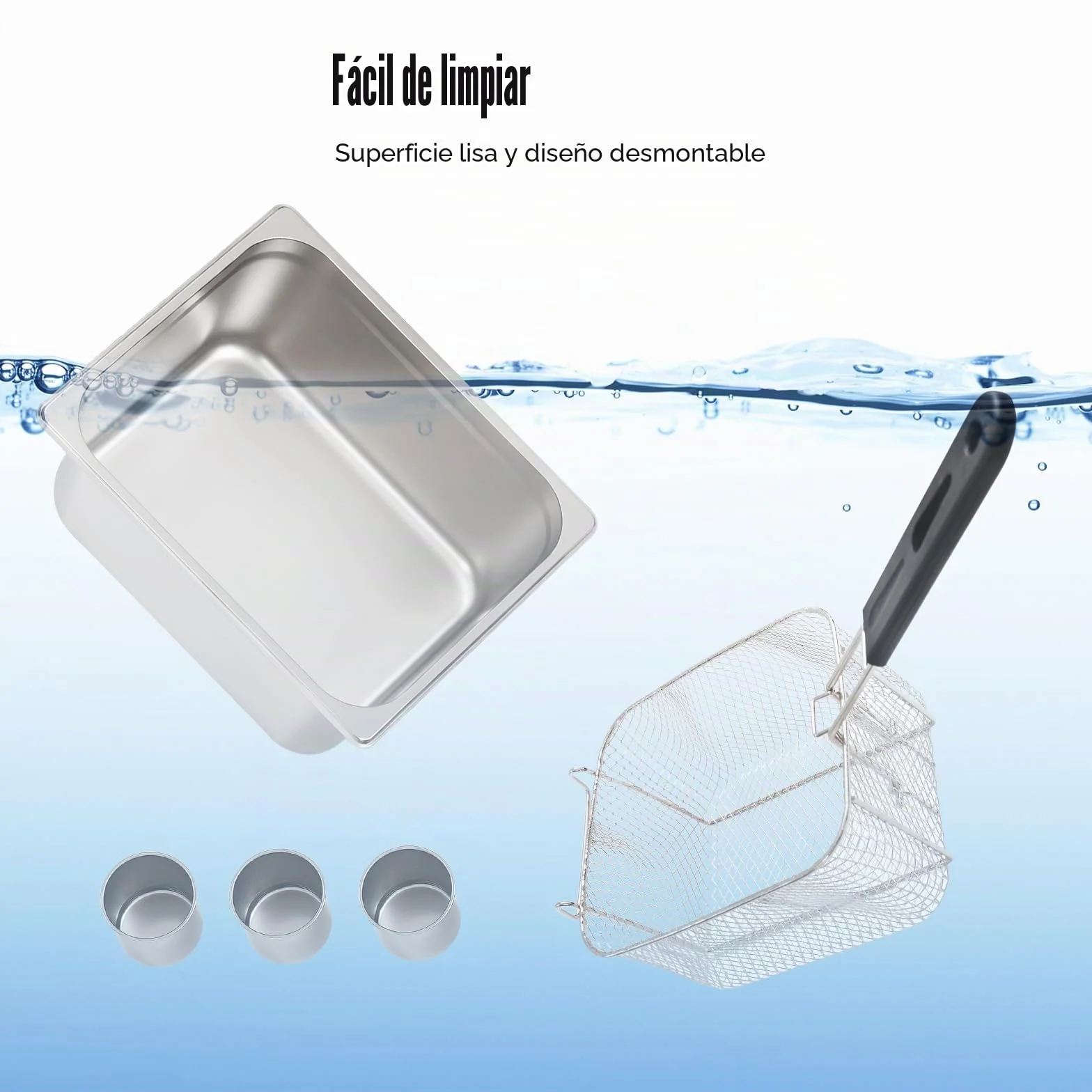 Freidora de gas doble con 2 cestas, freidora de propano de acero inoxidable, rango de temperatura 50-380 °C, freidora de gas con 3 contenedores para especias para familias, restaurantes, bocadillos