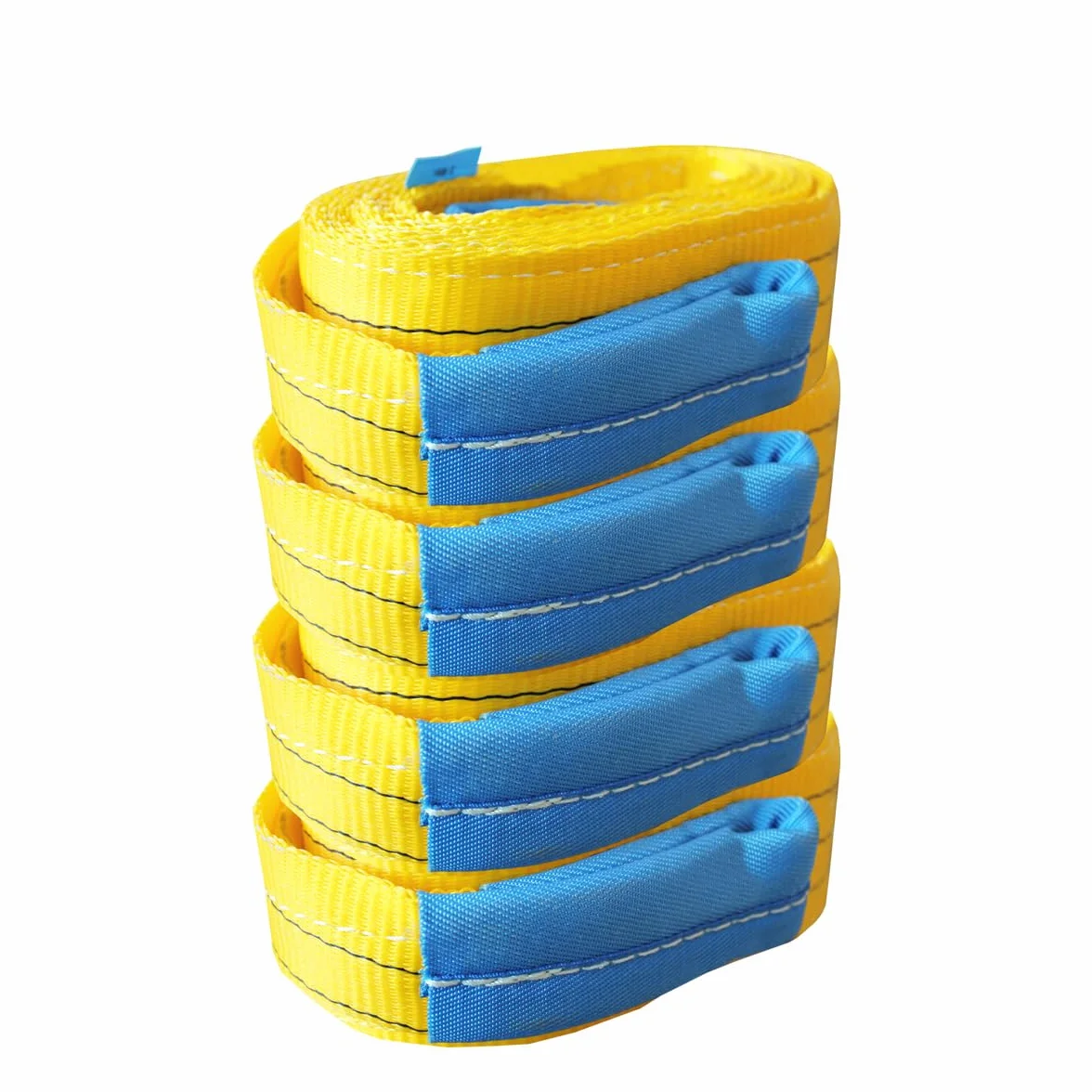 Juego de 4 bandas amarillas con capacidad de carga de 3000 kg, 5 metros – Kit con 4 Brache para el levantamiento 3 Ton Longitud 5 metros