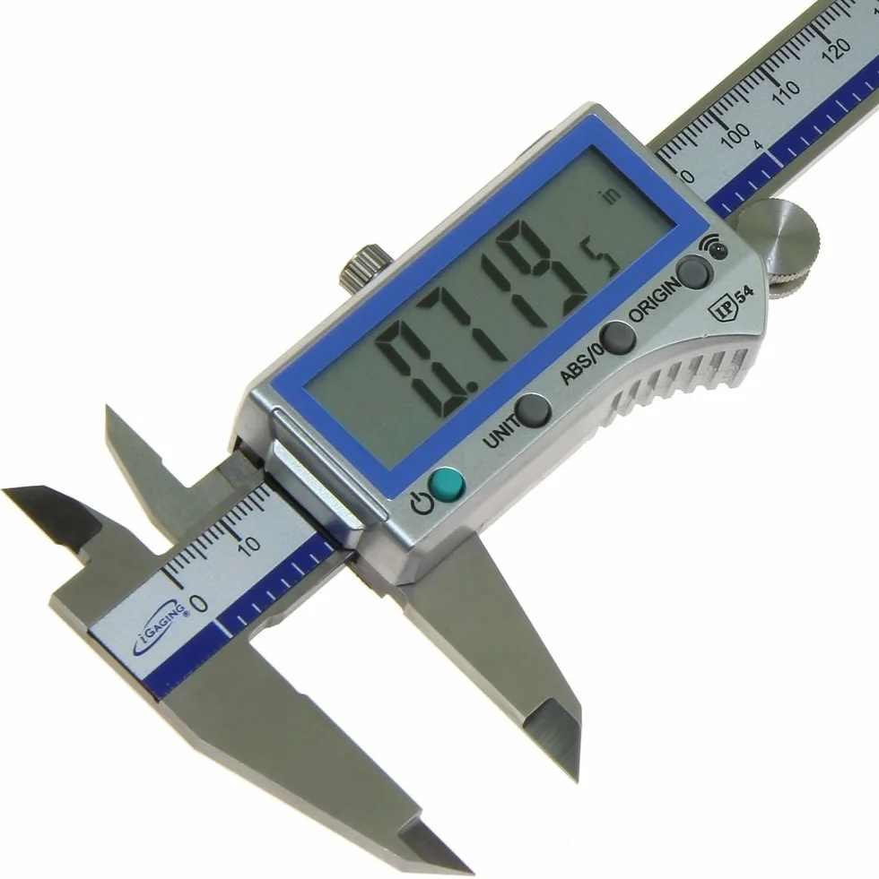 iGaging Digital Electronic Caliper 0 – 6 "/0 – 150 mm absoluta origen Smart Bluetooth Conectividad – IP54 protección/extrema precisión