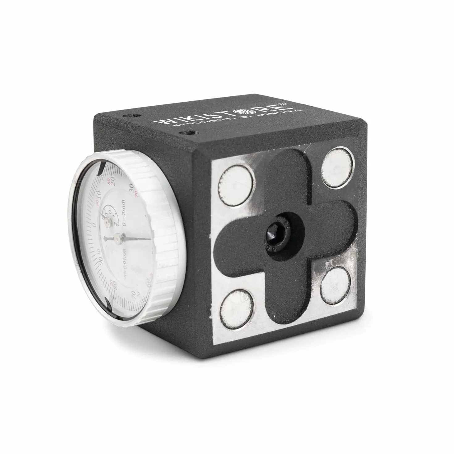 SETTER DE EL EJE Z, Comparator de precisiòn lectura 0,01 mm, Magnetico de posiciòn cero botones magnéticos, Cuerpo metàlico 50 mm lectura 0,01, Dimensiòn 10x9x10 cm