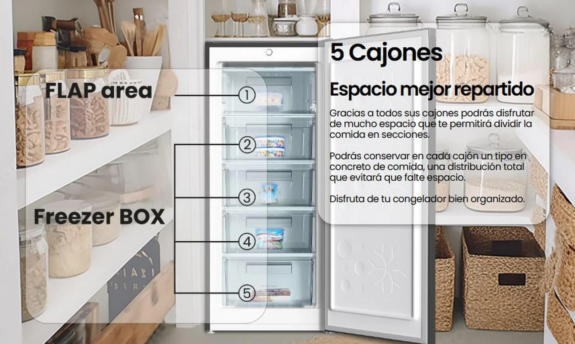 INFINITON CV-A125I Congelador Vertical 140L 125cm 4 Cajones Puerta Reversible Inox