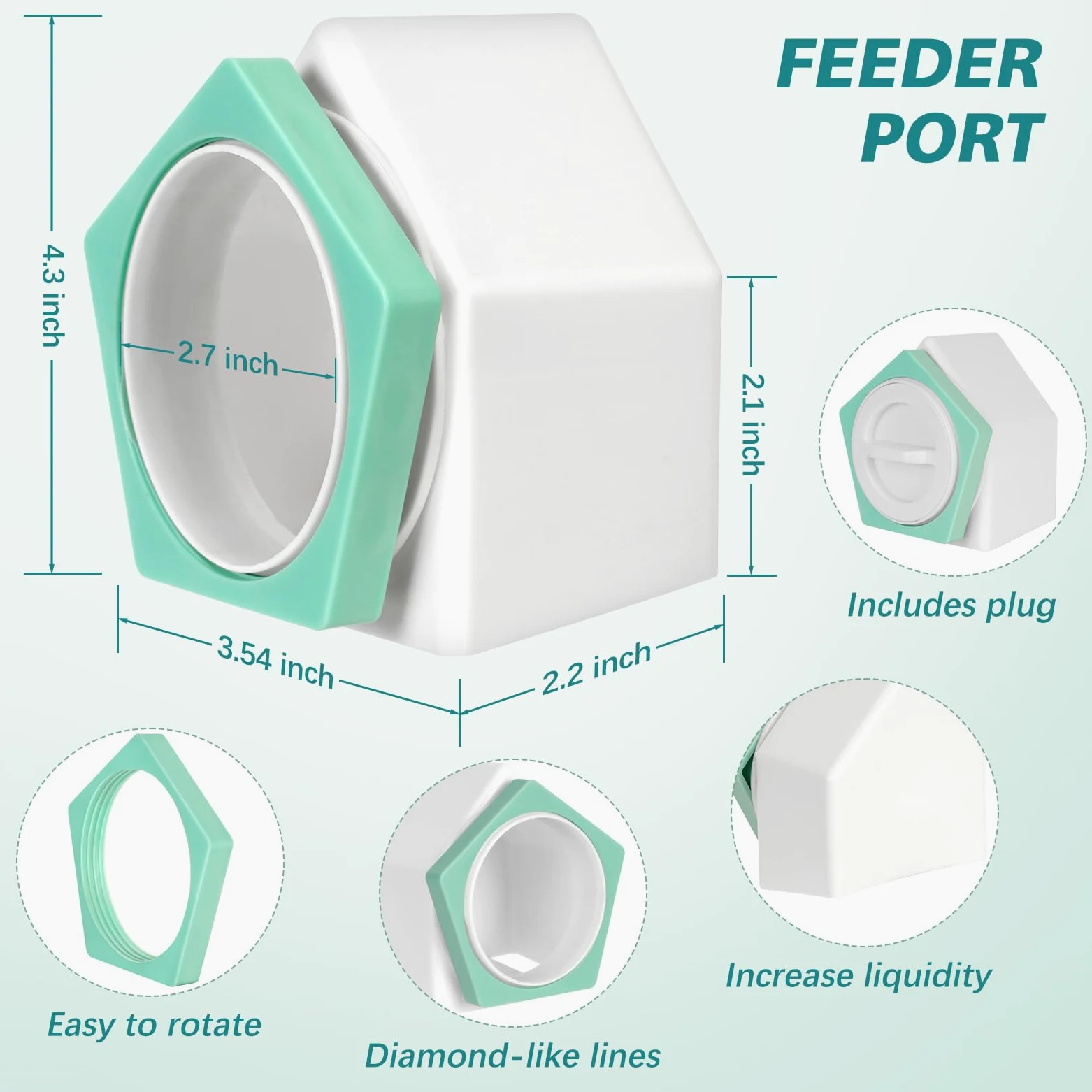 Tgeyd - Juego de comedero y bebedero automático para pollos (4.2 galones/9.5 kg) con patas de soporte, diseño de techo inclinado, sistema de alimentación por gravedad para aves de corral, accesorios