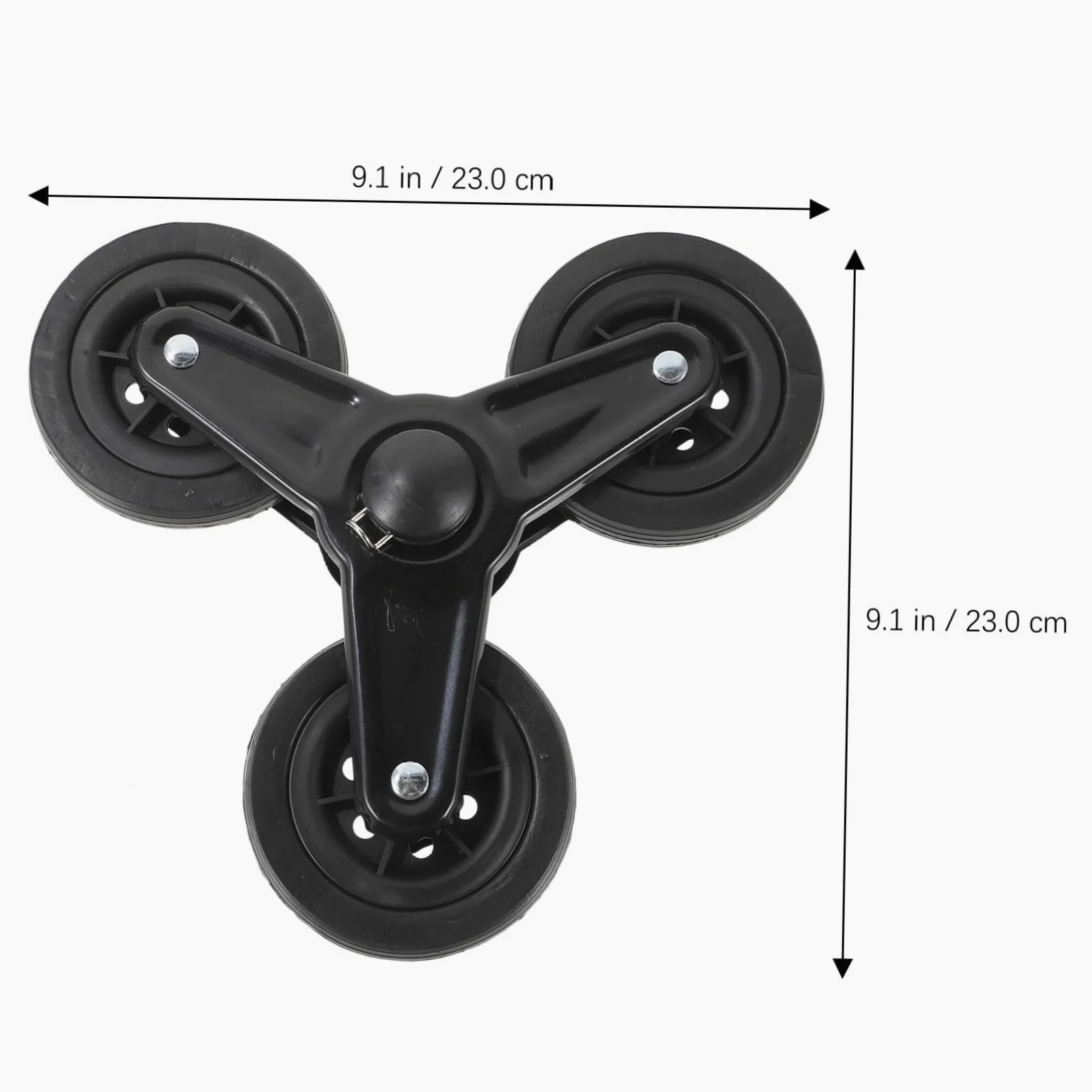 MAGICLULU Ruedas Triangulares para Carro de Compra Eje de Acero Inoxidable, Diseño Estable y Resistente para Subir Escaleras, Ruedas Duraderas para Carrito de Compras