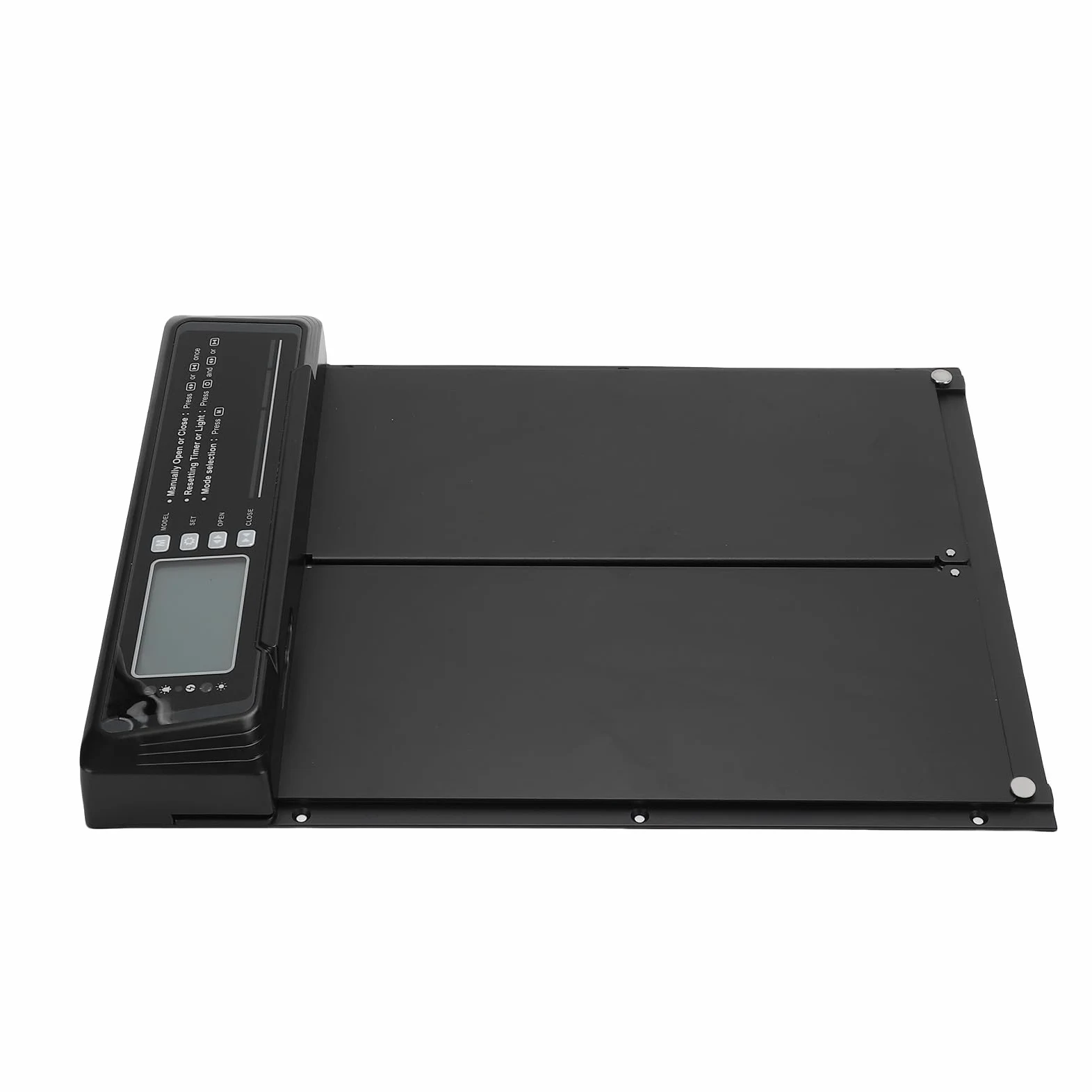 GLOGLOW Puerta Automática para Gallinero, Abridor de Puerta para Gallinero con Energía Solar, Automática para Pollo con Sensor de Luz, Temporizador, Control Remoto, Alarma