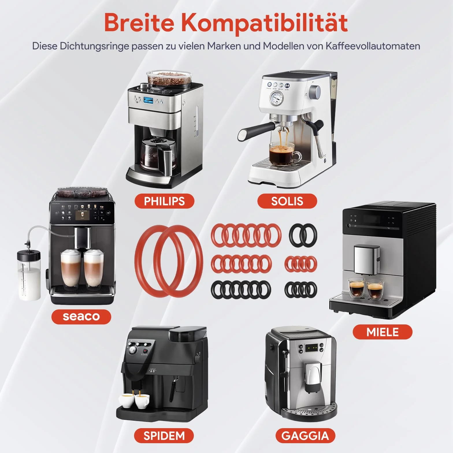 Junta Tórica Para Cafeteras Automáticas Philips Saeco Spidem Gaggia, O-Rings de Silicona Válvula Soporte, Vapor, Infusión, Salida