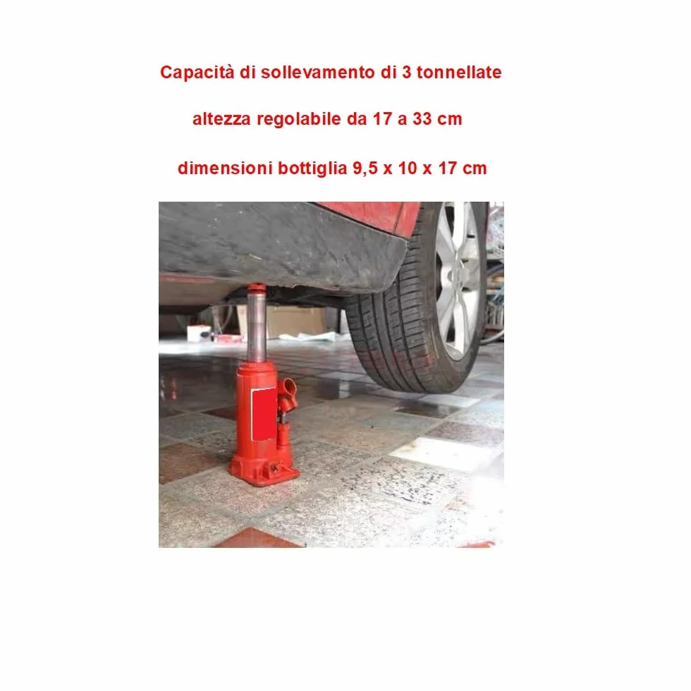 Gato Hidráulico de Botella 3 Toneladas Compatible con BMW X3 Altura 17-33cm