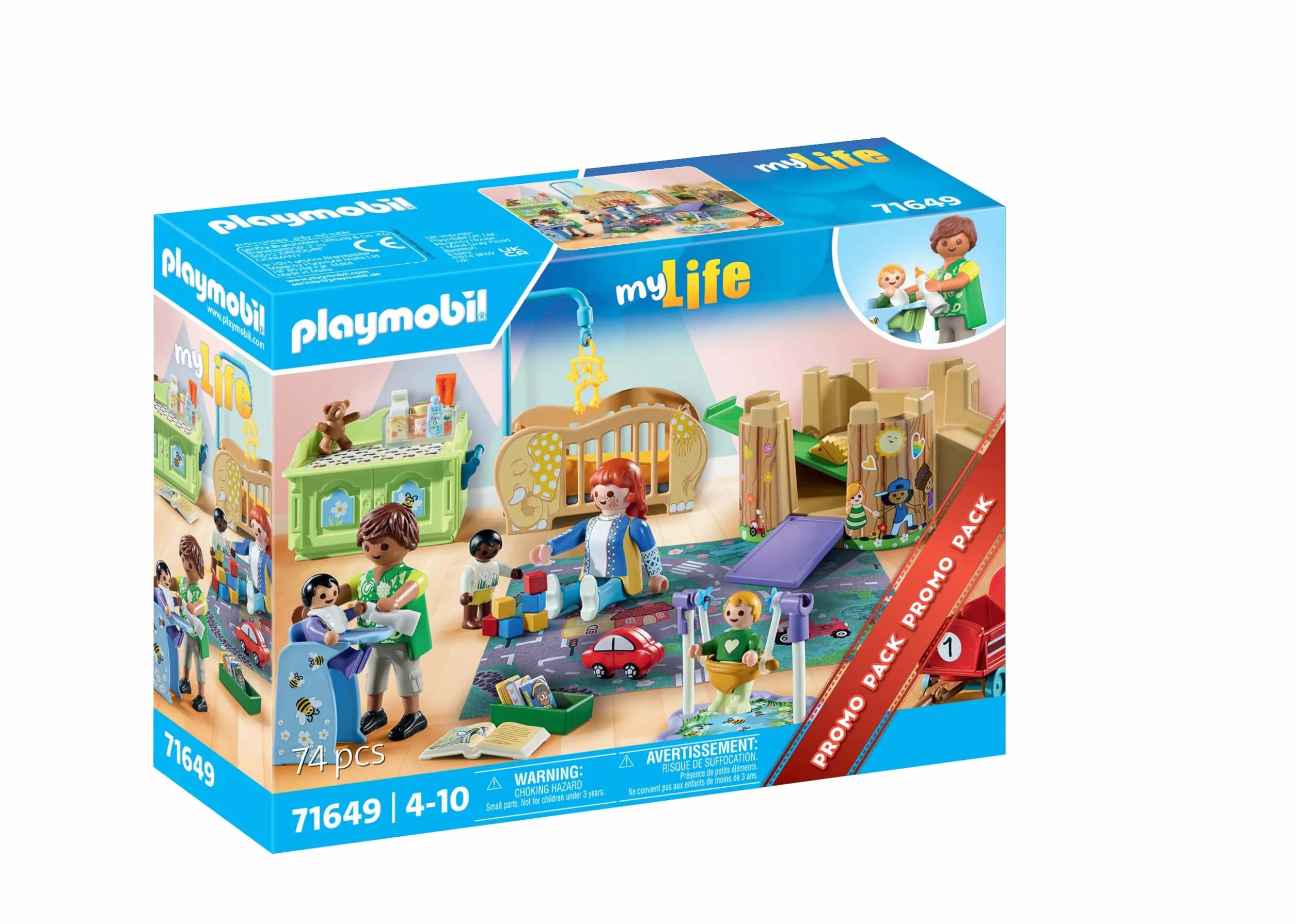 PLAYMOBIL MyLife Promo Pack 71649 Set Primera Infancia, 5 Figuras, Torre de Juegos, Tobogán, Accesorios, Juguetes para niños y niñas a Partir de 4 años