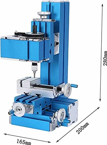 Mini máquina de torno de metal motorizado de 24 W Mini fresadora DIY Benchtop carpintería Torno Kit de herramientas para modelos, manualidades, ciencias educación
