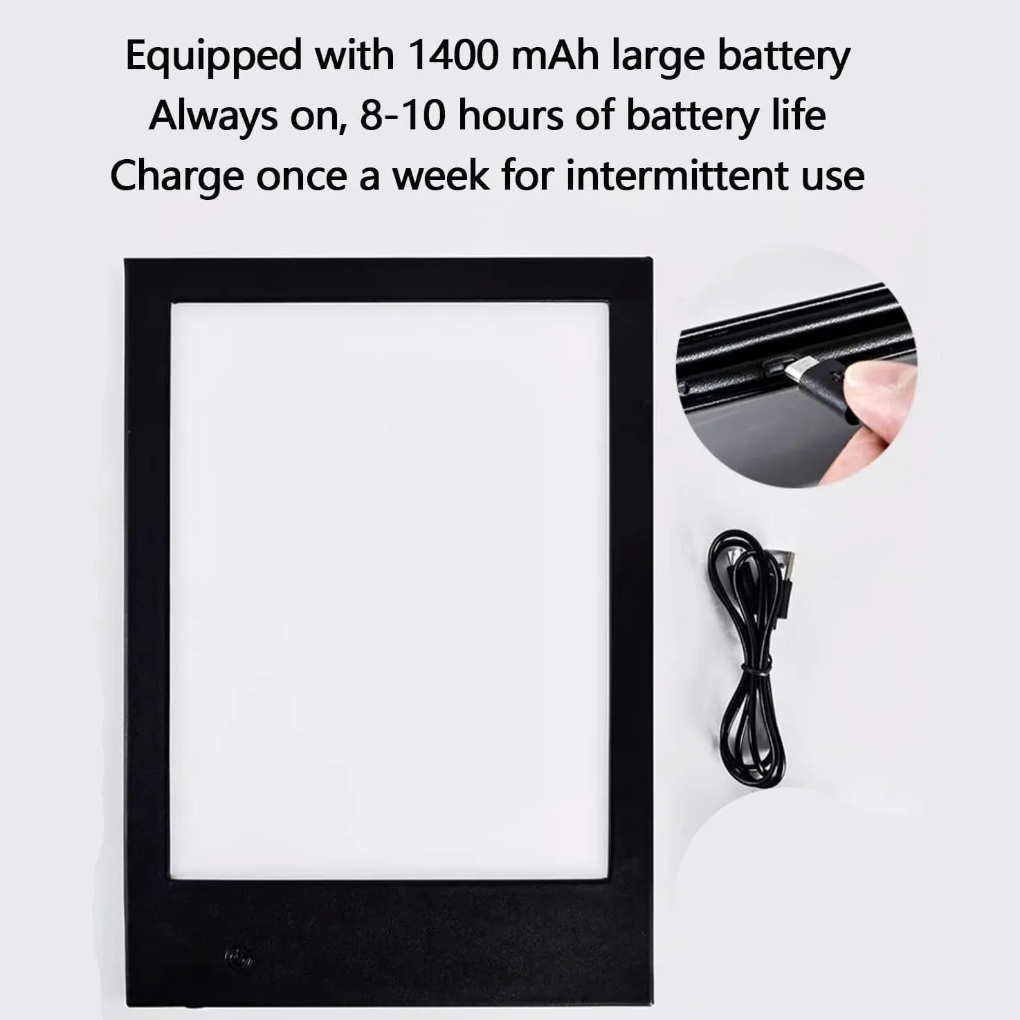 Cubierta de menú con iluminación LED, luz recargable de doble cara con sensor automático, protector de piel sintética para restaurantes, cafeterías, bares (3 hojas + 4 lados)