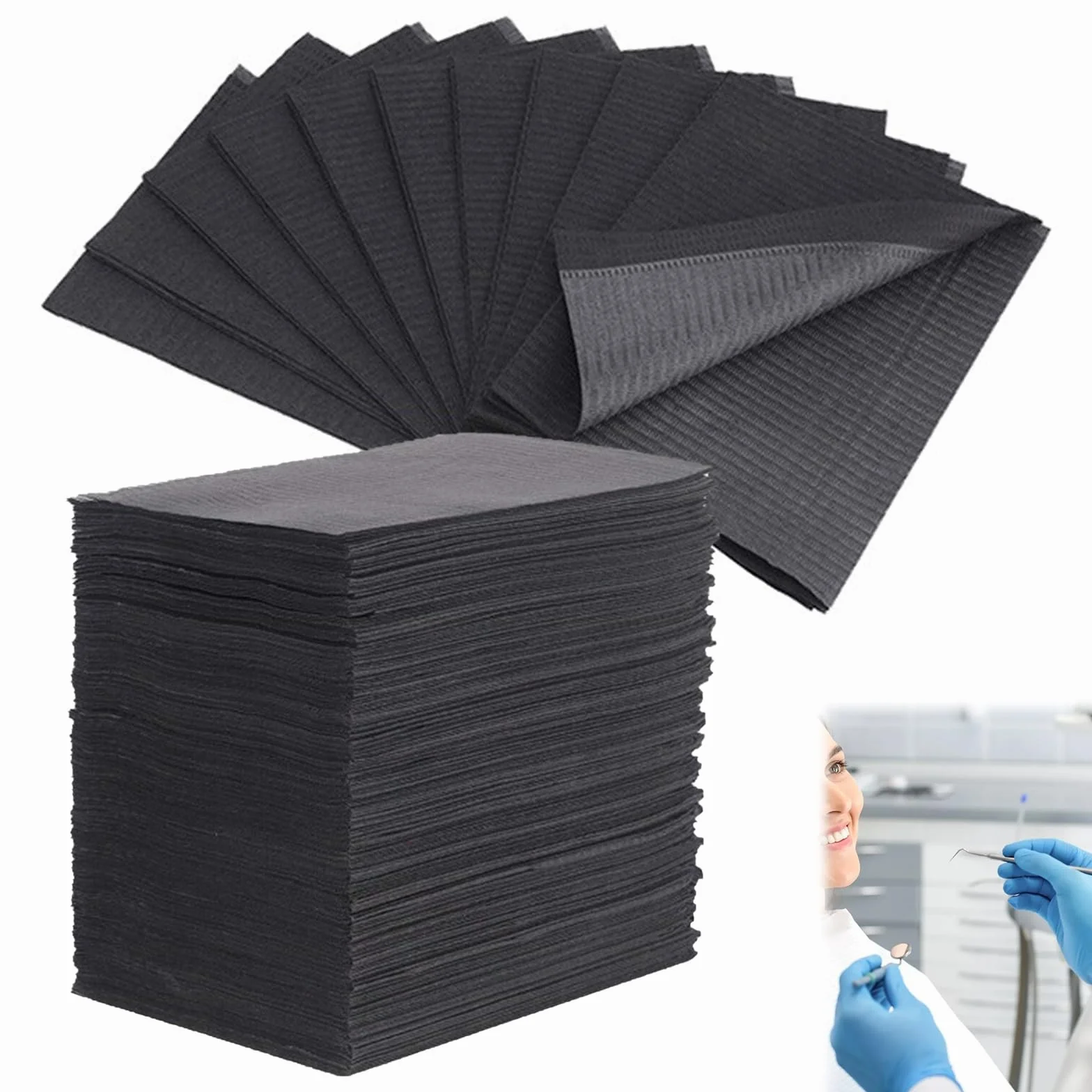 Baberos Dentales, 50 Piezas Babero Dental Impermeable, Tatuajes Impermeable Baberos, Para El Salón De Uñas, Imprescindibles De Los Técnicos De Pestañas Para Los Suministros De Tatuaje