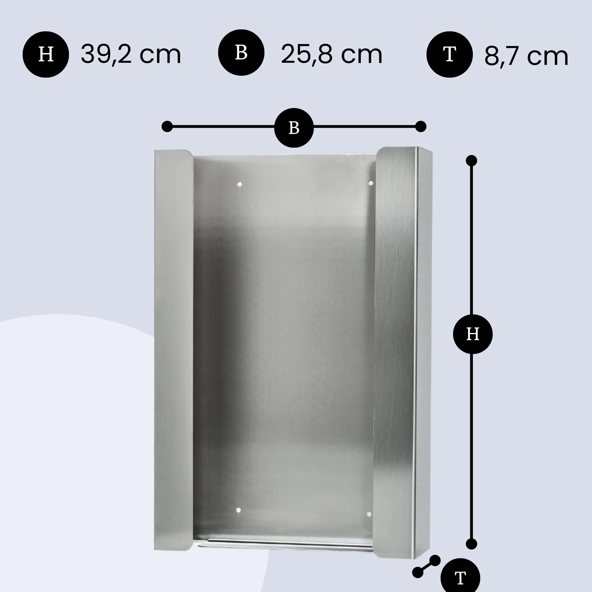 Soporte de pared para guantes dispensador desechable 3 cajas