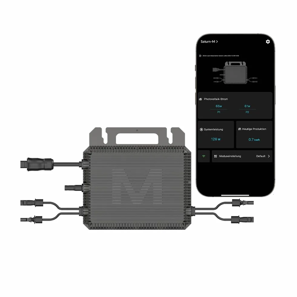 Marstek Saturn Microinversor 800 W – 230 V CA, 2 MPPT, Entrada CC 16–60 V, Inversor Solar para Sistema fotovoltaico de balcón, IP67, Control por App, Plug & Play, para módulos solares