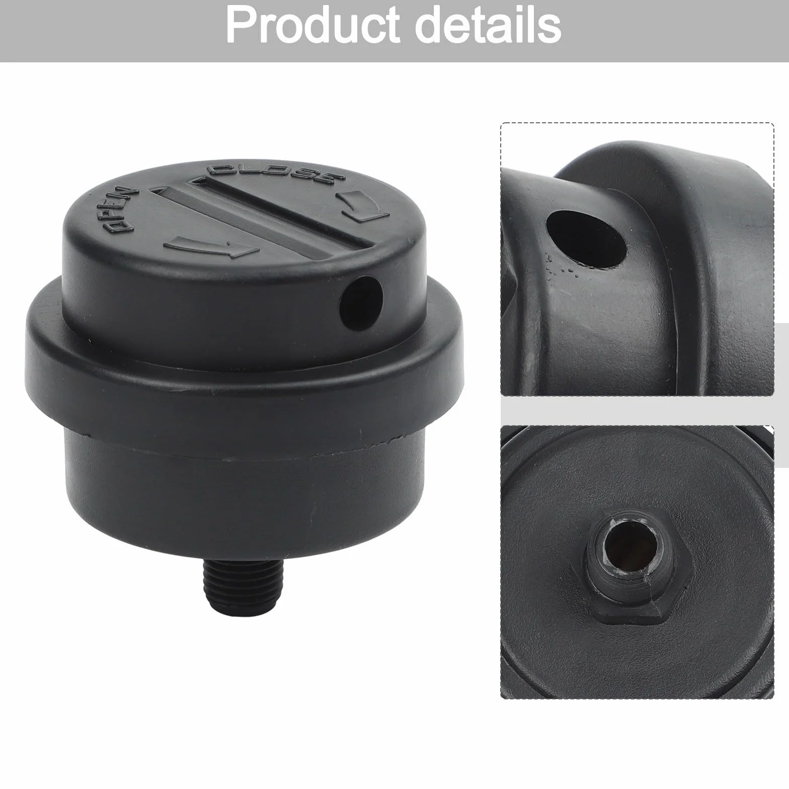 Filtro de compresor de aire de plástico 13 mm 16 mm 20 mm silenciador reducción de ruido reemplazo negro