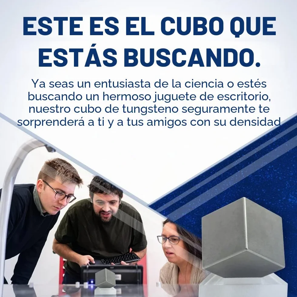 Cubo de tungsteno de 3,8 cm. Un kilo.