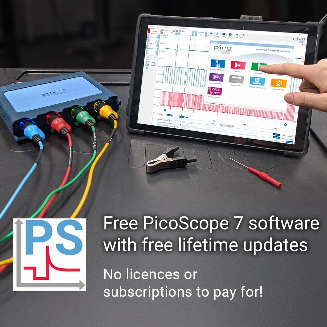 Pico Technology PicoScope 4225A - Osciloscopio de Diagnóstico Automotriz, 2 Canales USB PC, Kit de Inicio 2 Canales PQ175