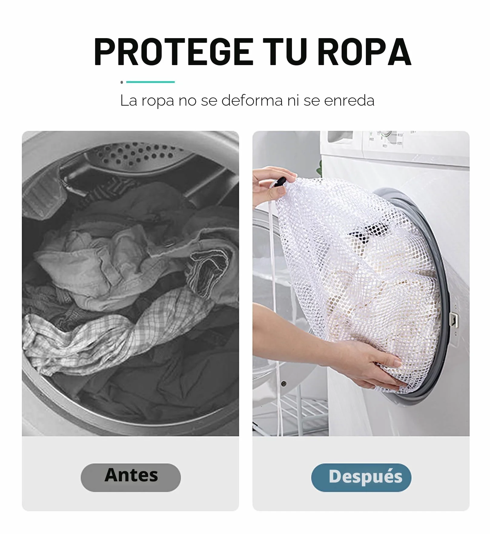 Bolsas para Lavadora 30 x 40 cm, Con Cordón y Cierre de Bloqueo, para Ropa Interior