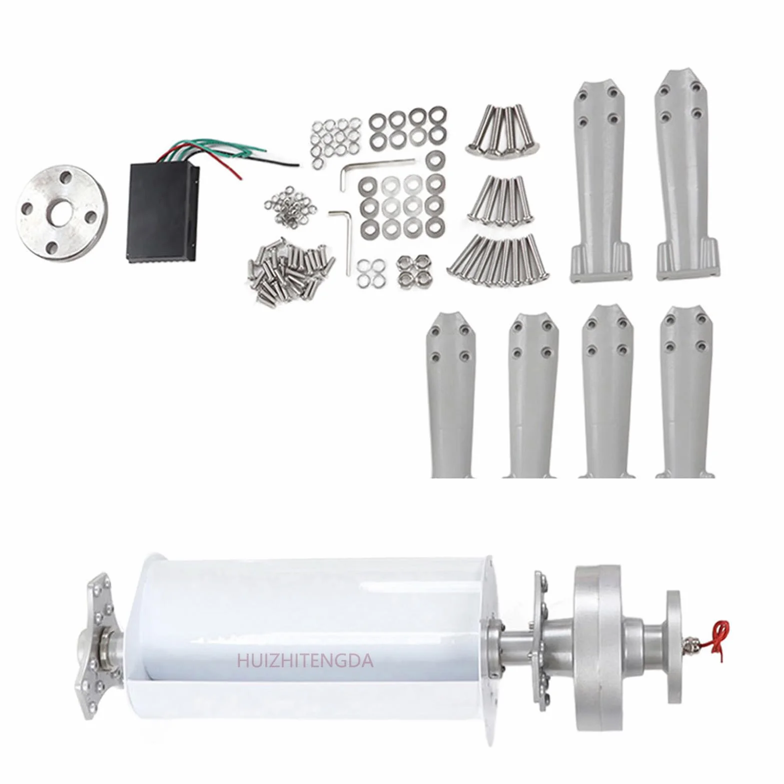 3000W Generador de maglev Permanente Vertical de bajo Ruido, 12 V-220V con Controlador CA Potencia eólica Generador de turbinas eólicas de bajo Ruido Vertical para energía suplementaria