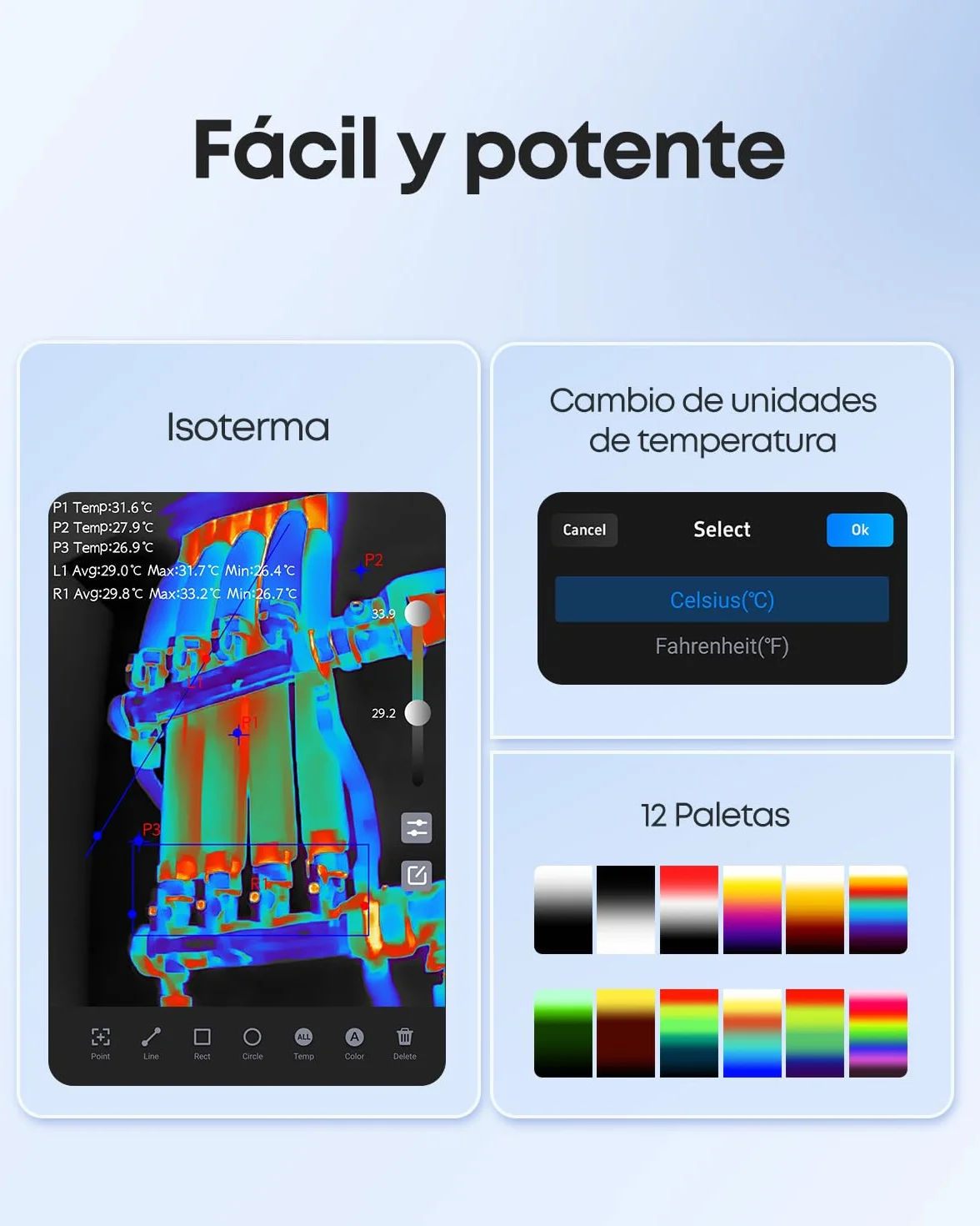 Cámara térmica Thermal Master P1 para iPhone 15/16 y Android, cámara infrarroja térmica con resolución IR X³ 320x240, -20℃-600℃, inspección del hogar, zoom 15x