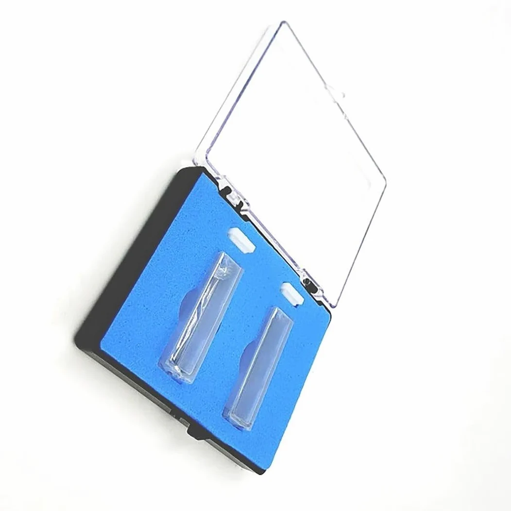 Cubeta de vidrio de cuarzo de for espectrofotómetro U-V - Ruta óptica de 5-100 mm - 2 piezas/caja(20mm)