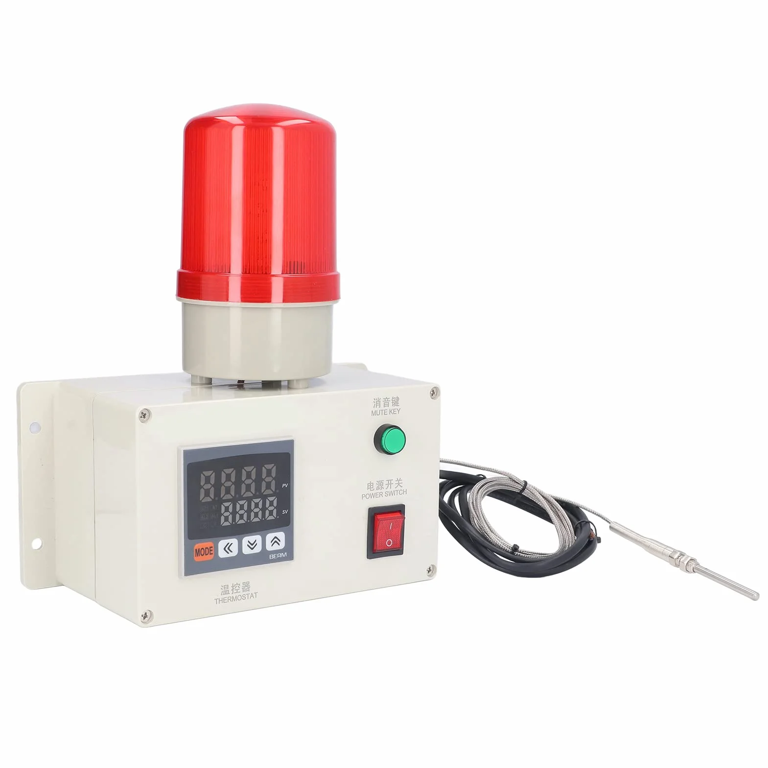 Alarma de Temperatura Intermitente Y Sonora AC220V, Alarma Automática de 0-400 ℃, Controlador de Advertencia de Sensor de Temperatura Alta Y Baja