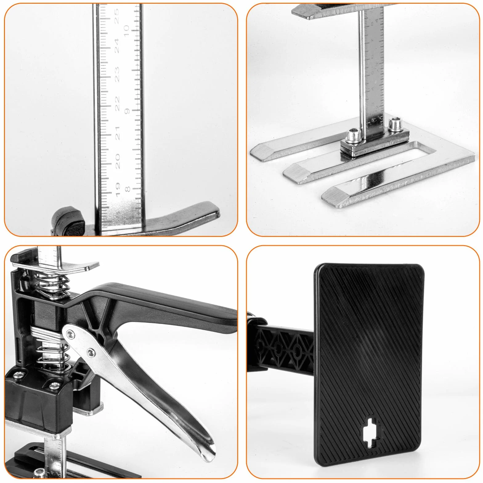 Brazo ahorrador de trabajo,2 piezas Elevador de Tablero de Puertas Duradero Con Escala,Hasta 880 lbs/400 kg, Multifunción Levantador de Azulejos,Para Puertas,Armarios,Azulejos de Pared,39cm