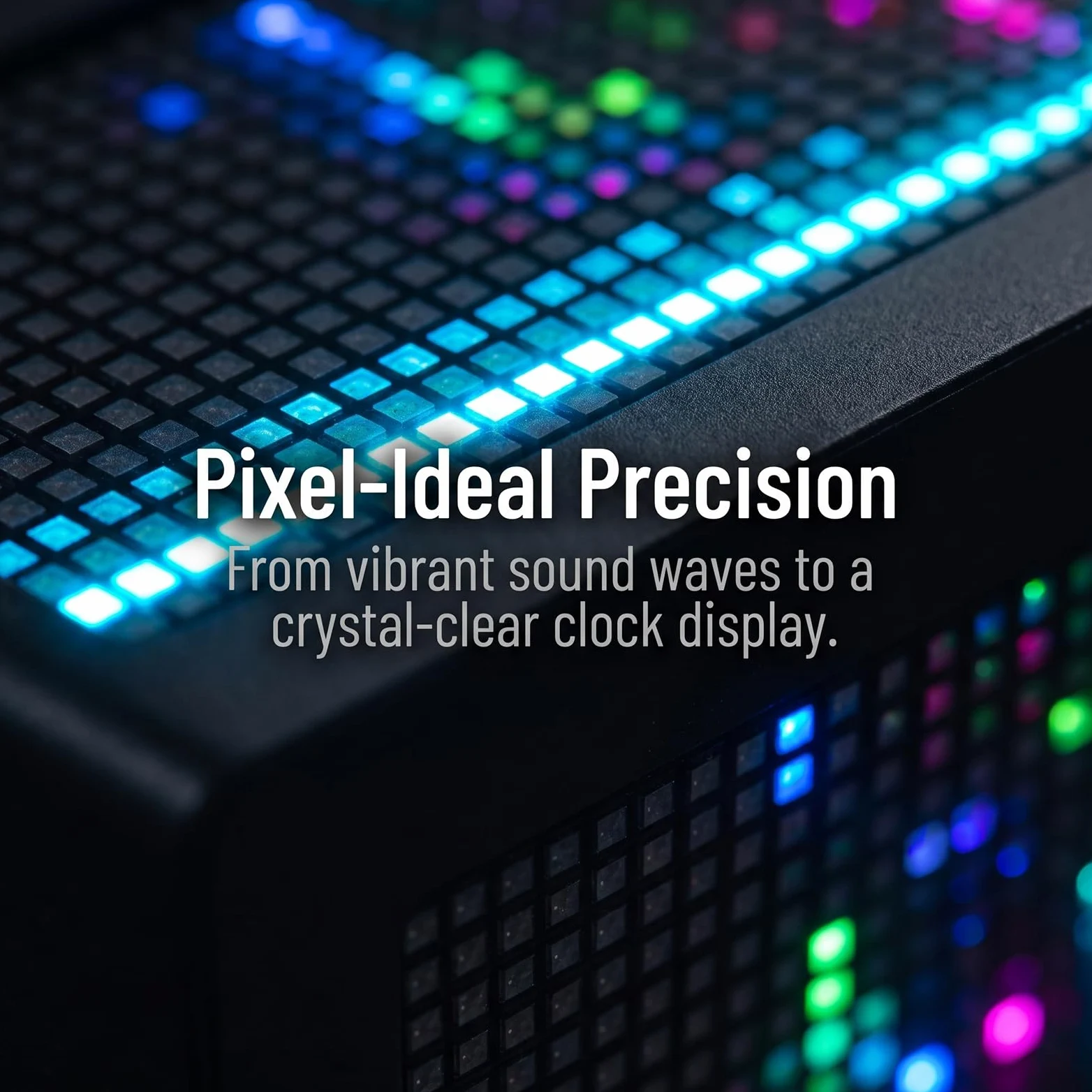 Analizador De Espectro Musical, Visualizador De Audio Doméstico con 36 Modos De Visualización Led, Sensor De Voz, Reloj De Alta Precisión Y Entrada Aux/micrófono para Pc Y Juegos.