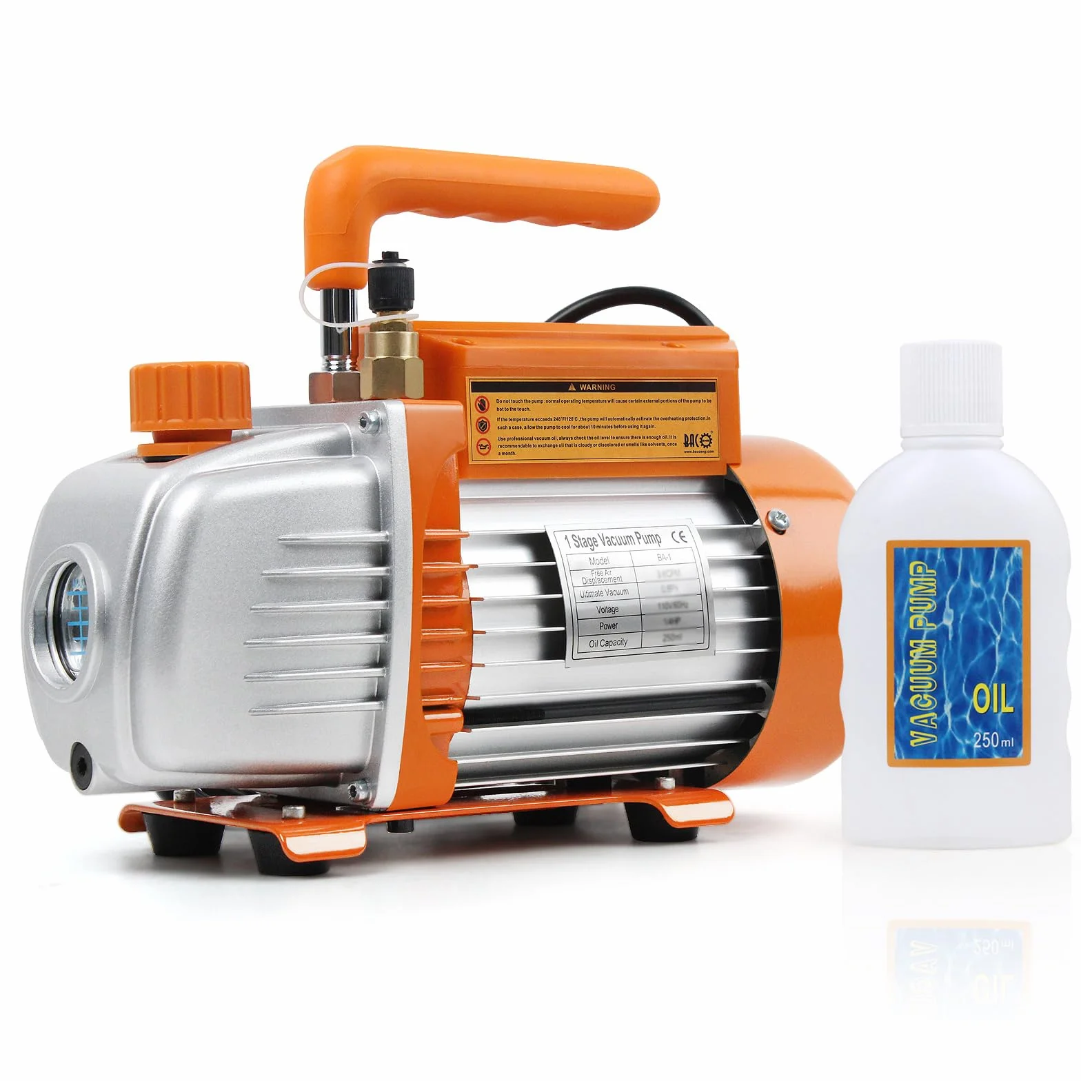 BACOENG Bomba de Vacío de Etapa Única 85 litros/min 0.8Pa 185W