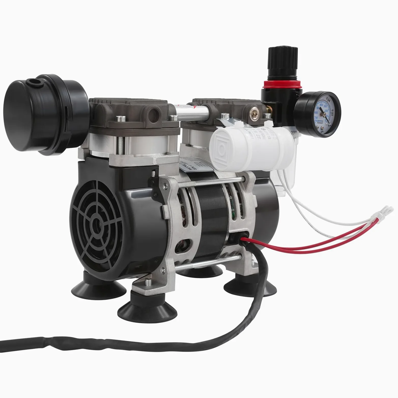 Bomba de vacío 230 W 40 PSI sin aceite para la industria de laboratorio | 1400 rpm, -90 Kpa Unterdruck,56 Db GeräUscharm,Kupfermotor,Wartfrei,AluminiumgehäUse
