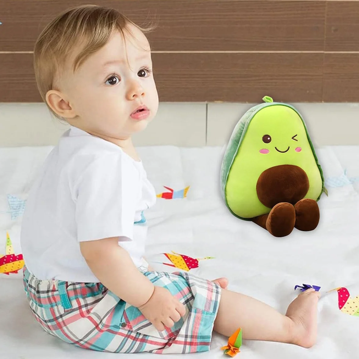 Muñeca Peluche Aguacate, Almohada Suave y Esponjoso, Cojín de Frutas, Regalo para Niños