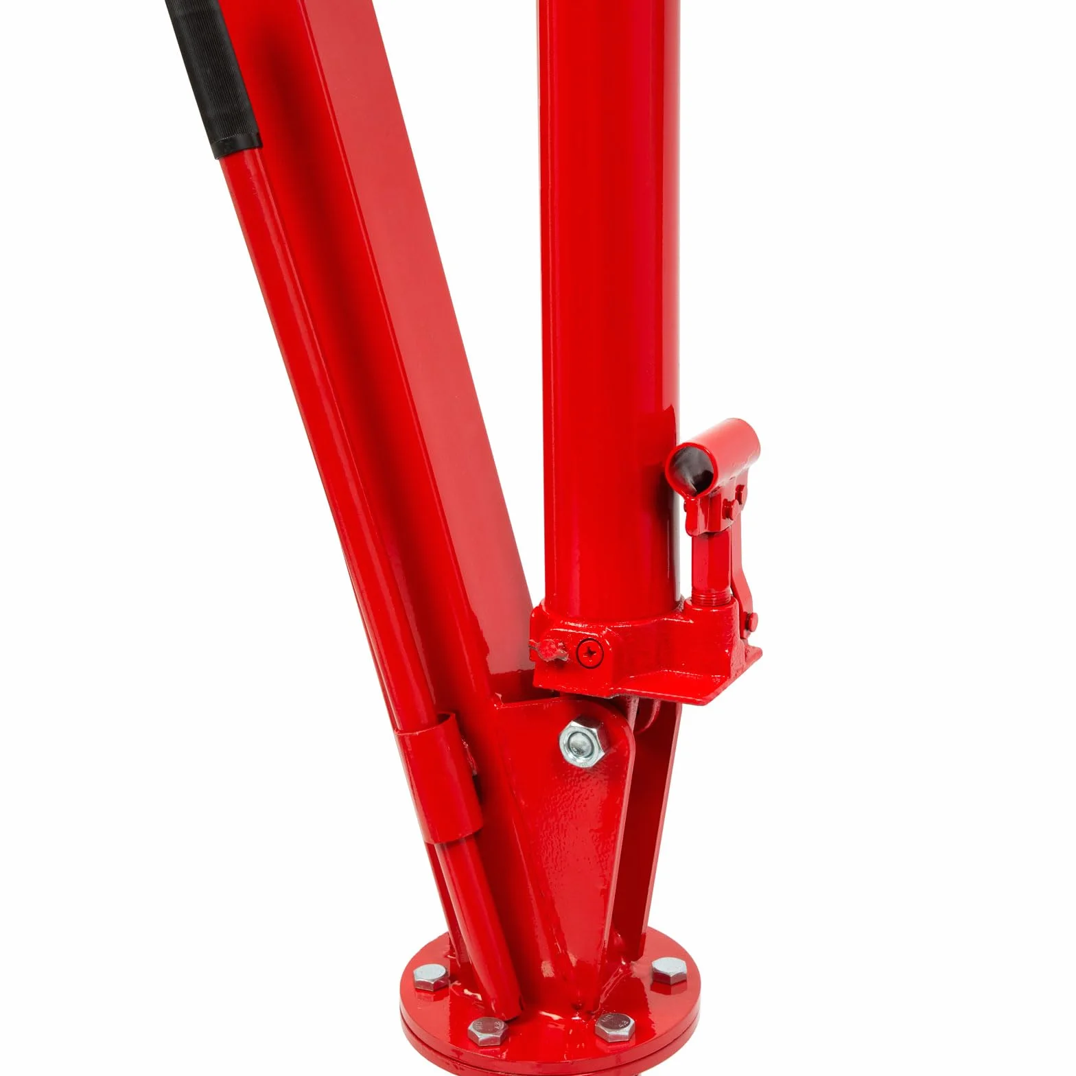 EBERTH Grúa pick-up 450 kg de capacidad de carga, cabrestante de cable, corona giratoria de 360°, base sólida para montaje en el suelo, plegable, grúa remolque con 1750 mm de altura de elevación