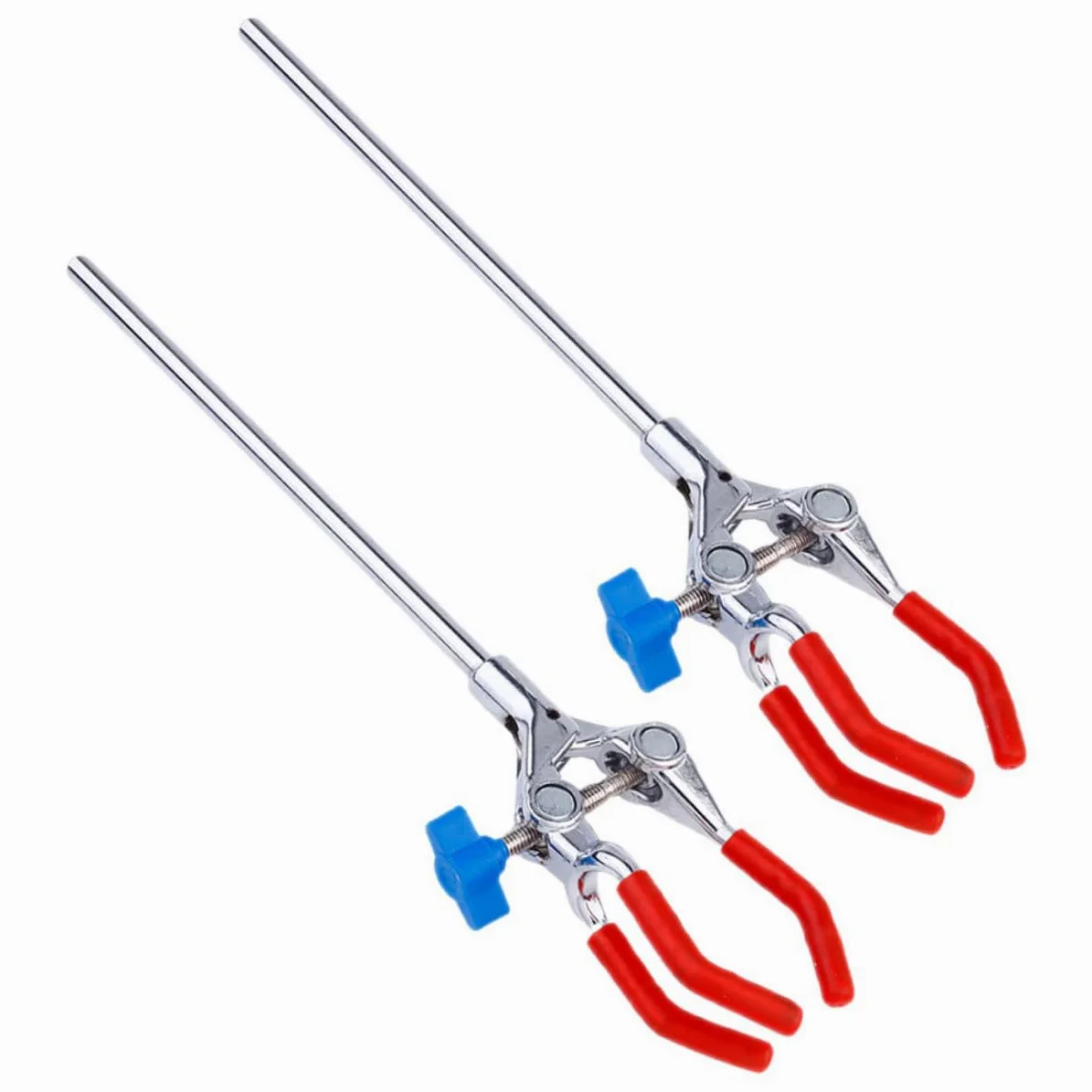Mobestech 10piezas Abrazadera De Tres Garras Para Frascos y Tubos De Ensayo Soporte Ajustable De Acero Inoxidable Para Laboratorio Para Experimentos Científicos