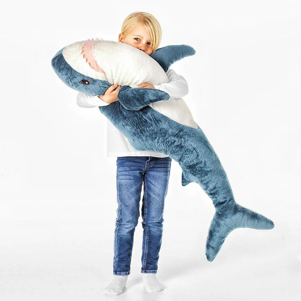 Peluche tiburón 3D 96 cm cojín almohada de felpa regalo niños