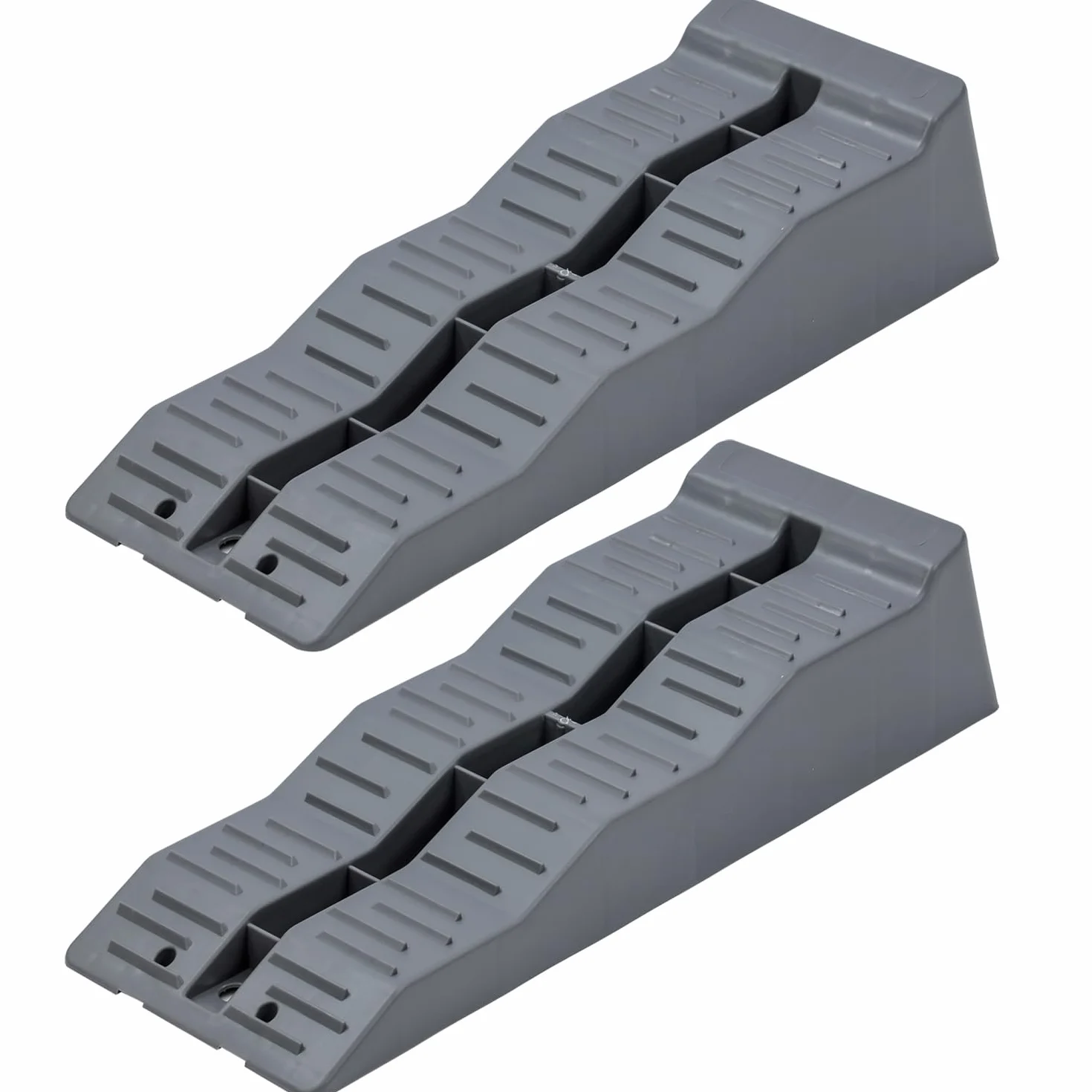 KATSU Rampas de Nivelación 2 Piezas 5 Toneladas 3 Niveles Resistente Cuñas para Caravana