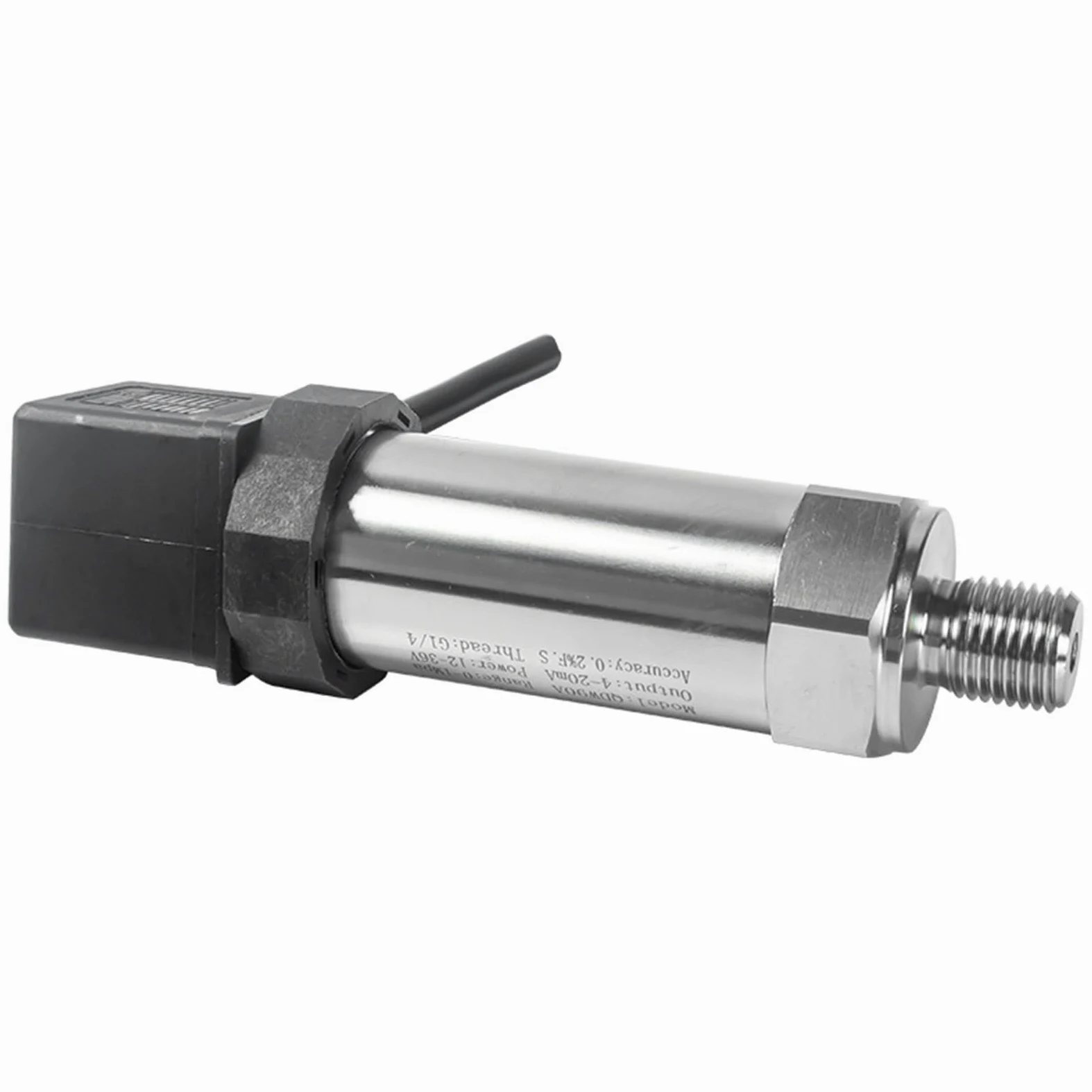 Transmisor de sensor presión, salida 4-20 mA, agua, gas, aceite o líquido Alta precisión(0~10KPA)