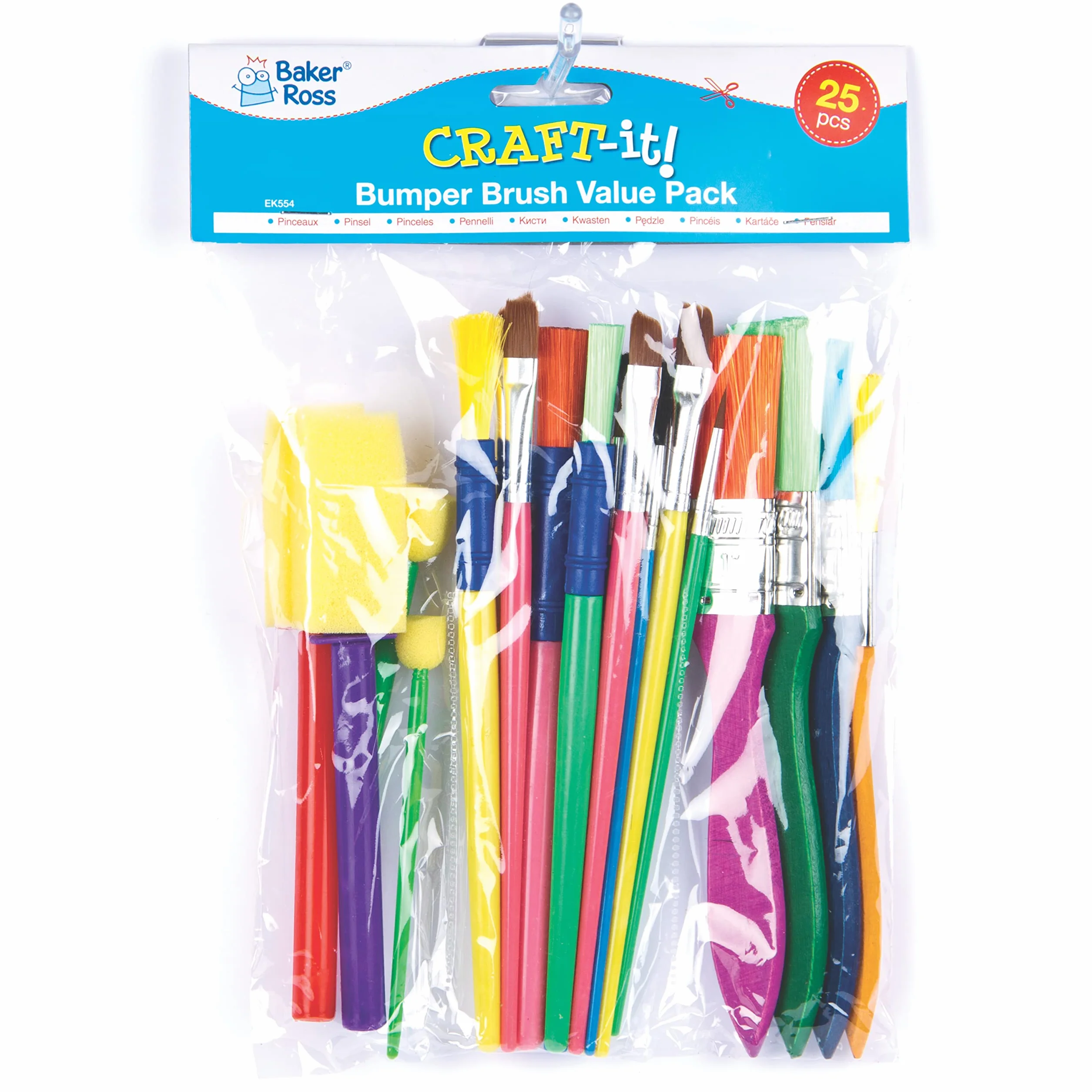 Baker Ross Pack ahorro de pinceles 25 unidades
