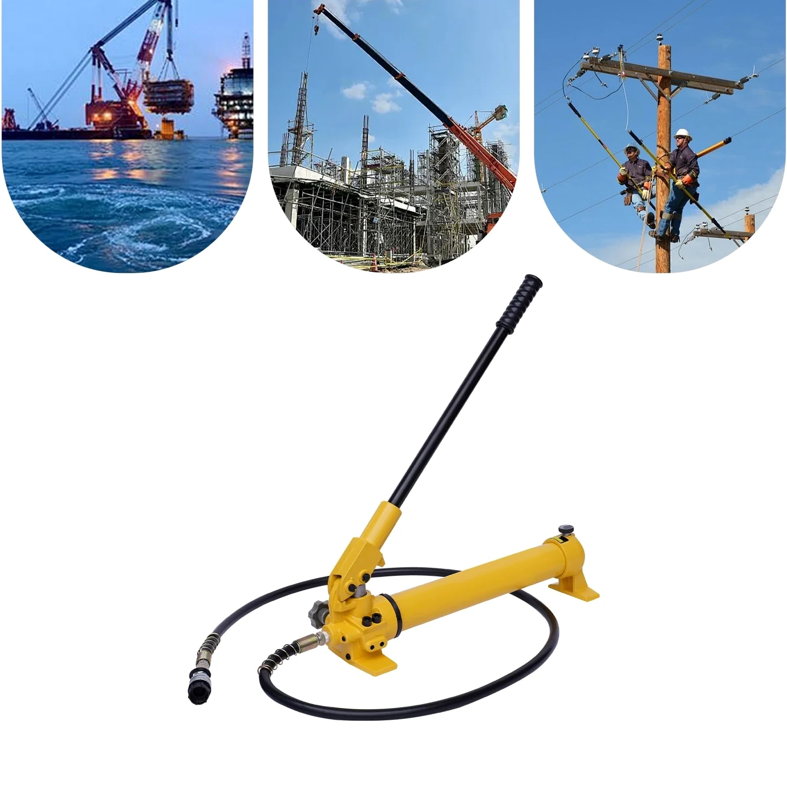 Bomba hidráulica manual especificación de interfaz ZG3_8, bomba hidráulica manual con longitud de manguera de 1,8 m, bomba hidráulica manual 0-70 mpa, cilindro hidráulico de 700 cc con bomba