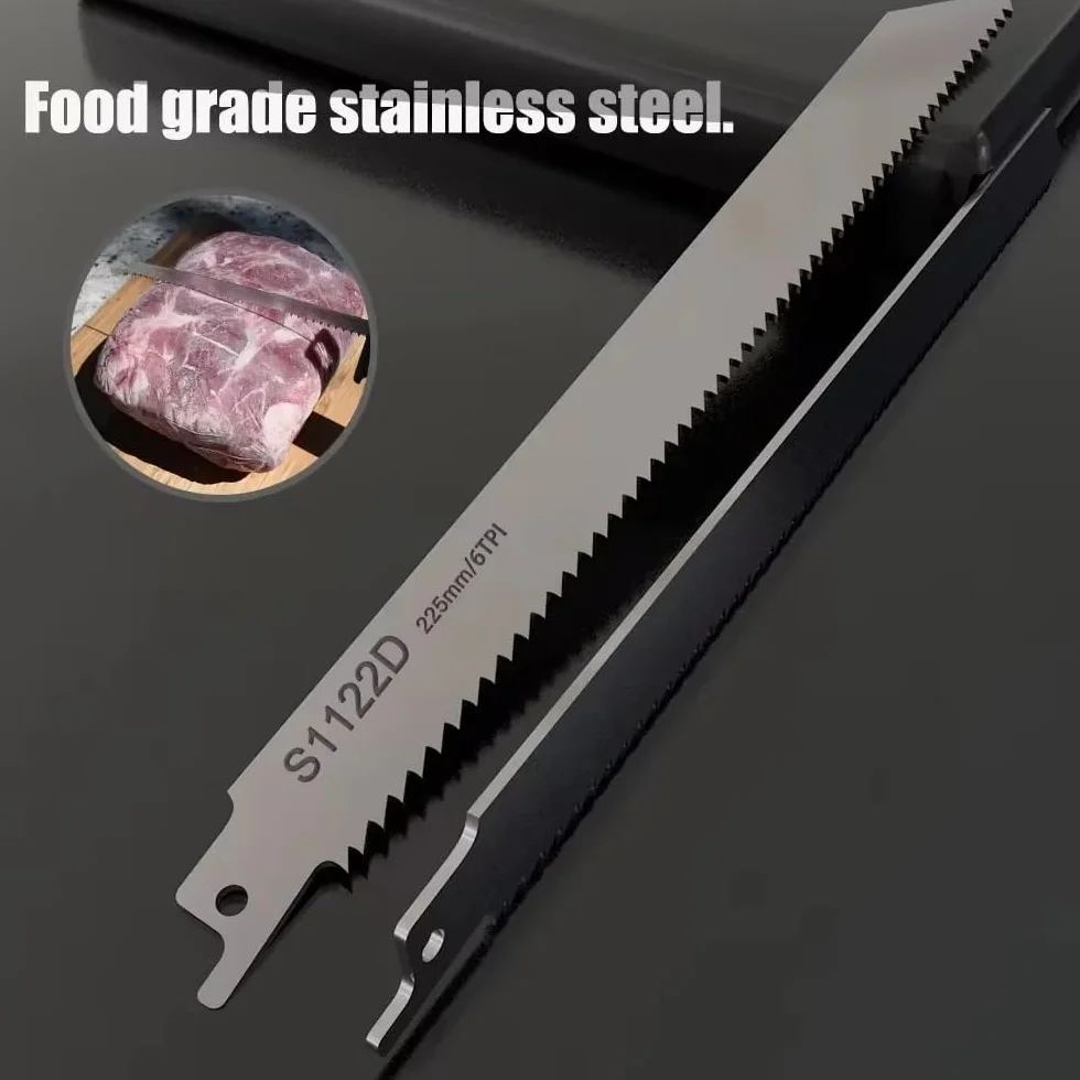 Hojas de Sierra alternantes de Acero Inoxidable 6 uds S1211K para Corte de Alimentos Carne Hueso