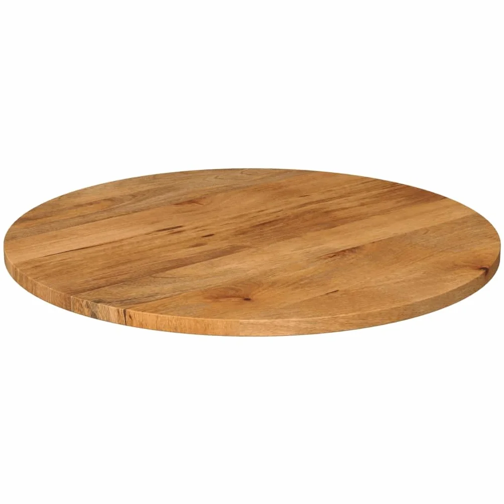 vidaXL Tablero De Mesa Redondo De Madera Maciza De Mango Ø 80x2,5 Cm, Superficie De Mesa, Tablero De Mesa De Centro