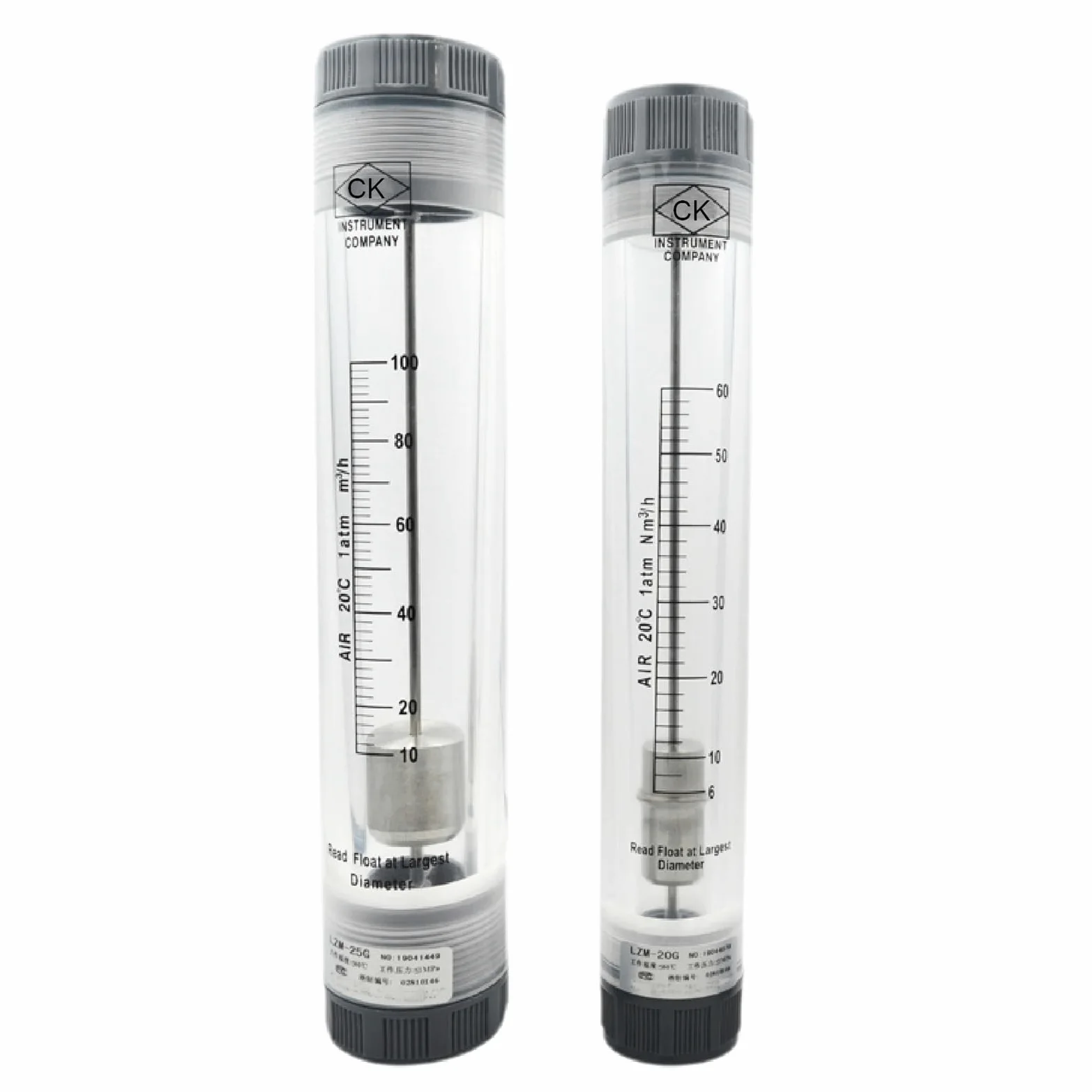 Medidor de flujo de tubería LZM-15G, rotámetro acrílico for agua líquida, flotador vertical, medidor de flujo mecánico industrial.(Contact us)