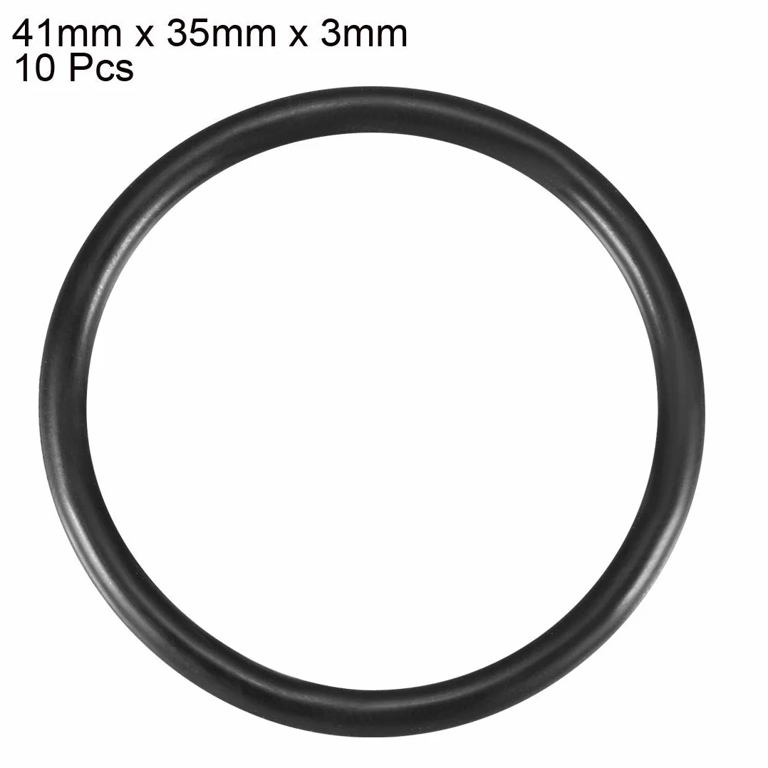 sourcing map Nitrilo Caucho Tóricas Juntas 41mm OD 35mm ID 3mm Paquete 10