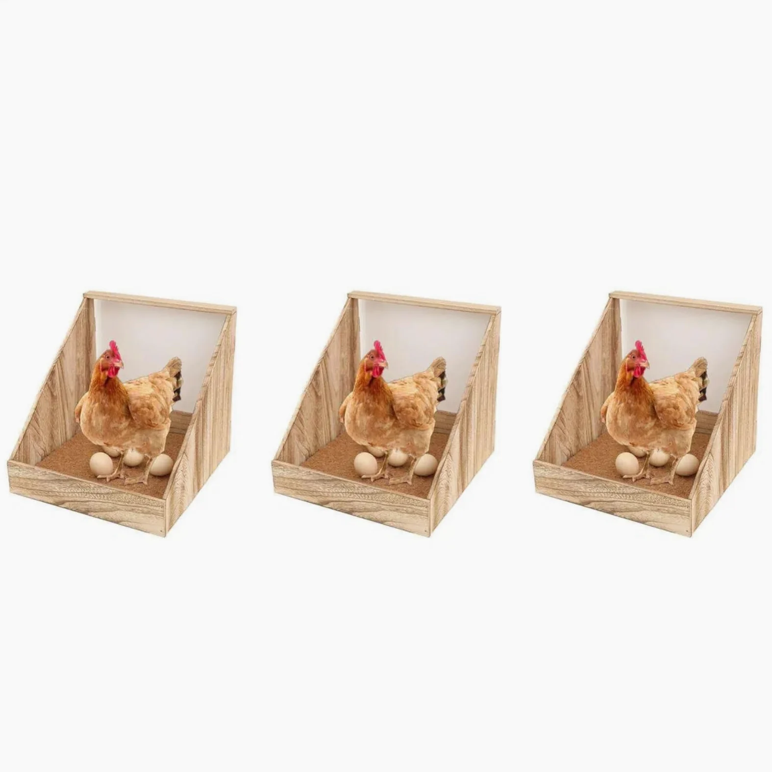 Cajas De Puesta para Gallinas De Madera con Almohadillas Y Percha para | Cajas De Para La Puesta De Huevos Para Gallinas En Gallineros Durante Invierno Para Aves De Corral Con Percha En Granja Y C