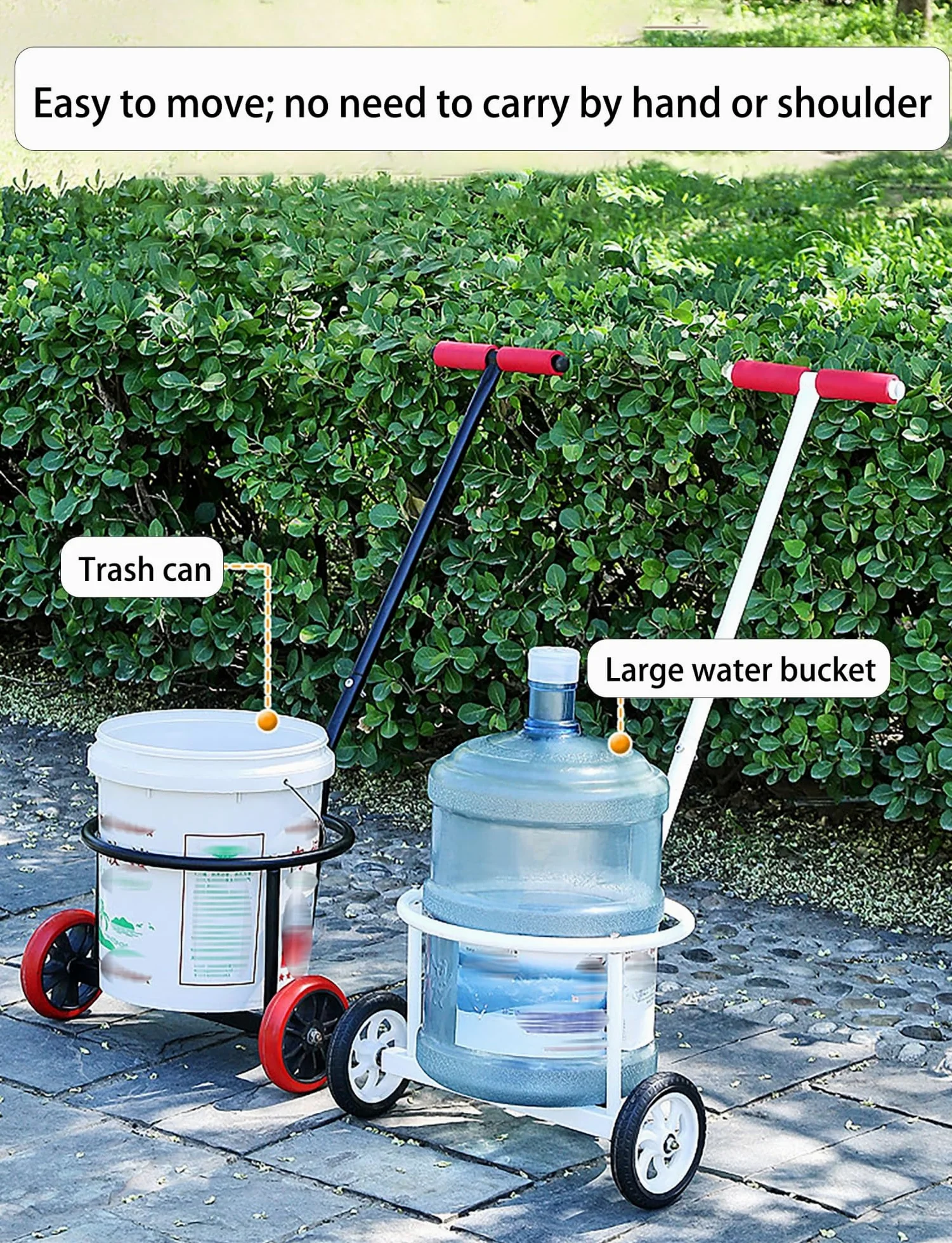Carro utilitario de Servicio Pesado con Ruedas silenciosas: Transporte fácilmente 220 Libras de Agua, Basura y Tanques de propano for el hogar, el Campamento y el jardín(B)