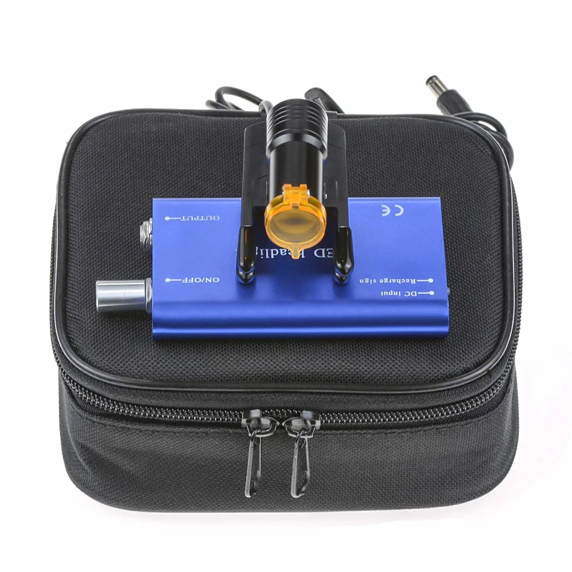 Aprodite 5W LED quirúrgico faro lámpara montada en lupas para laboratorio lupa DY-007 Plactis Clip (azul)