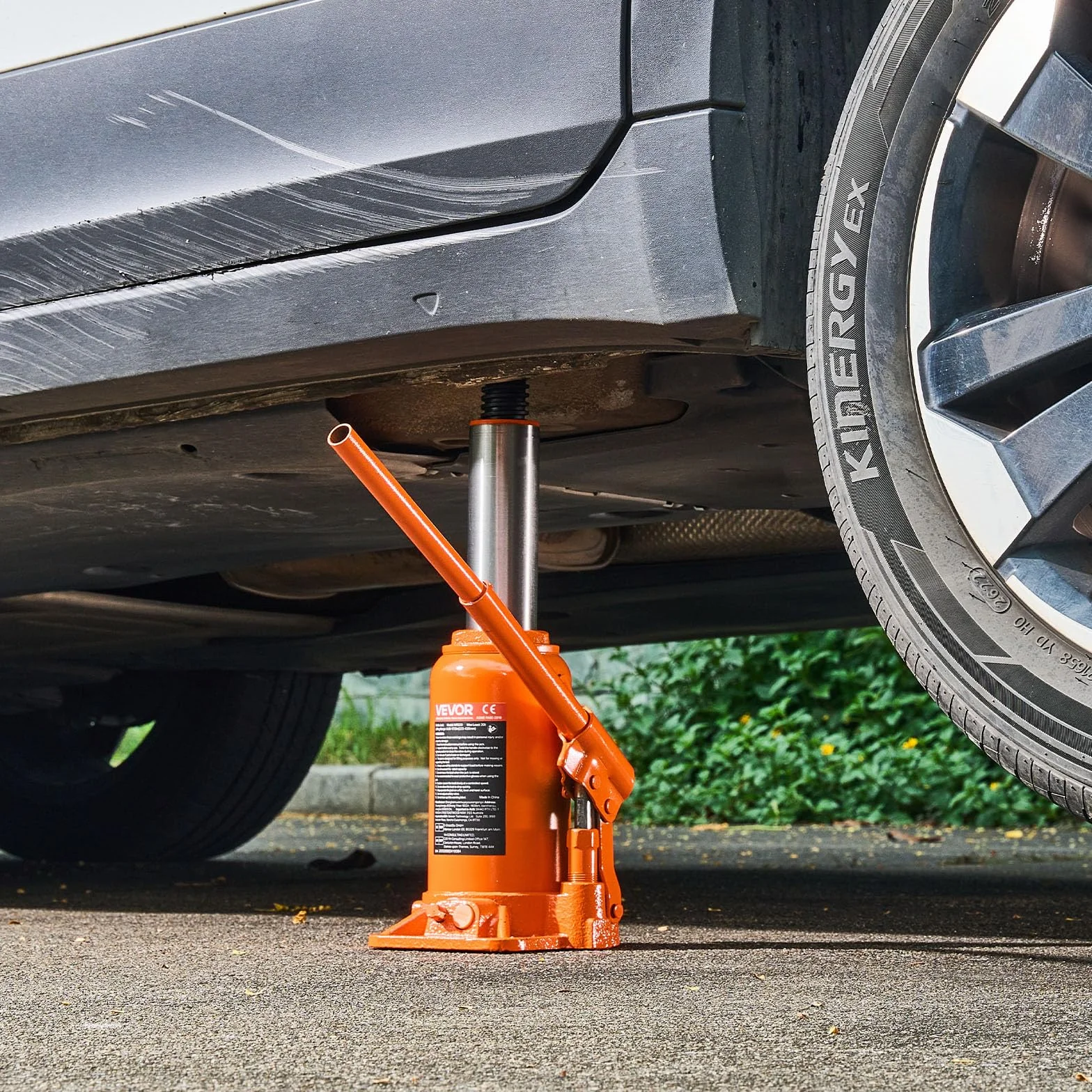 VEVOR Gato Hidráulico de Suelo 20 T, Elevación 225-435 mm, para Coches SUV Camionetas